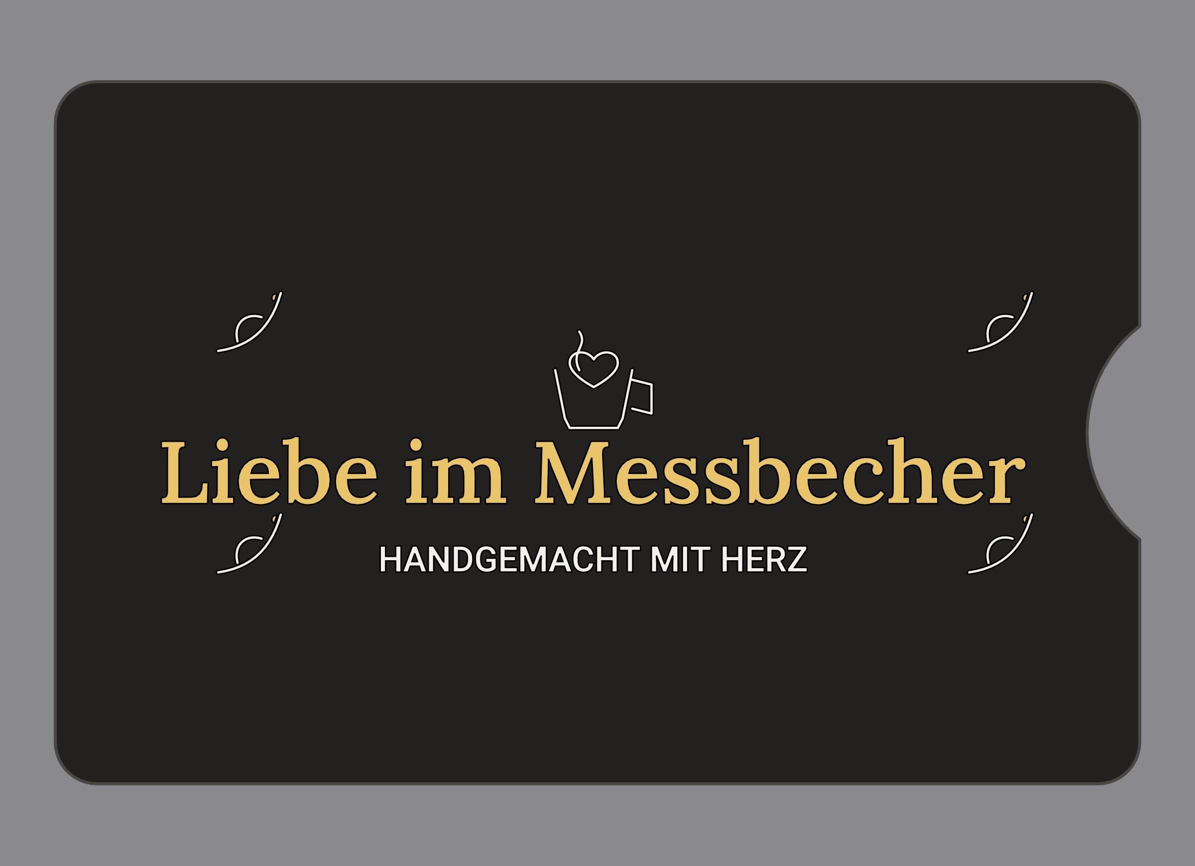 Display-Abdeckung passend für Thermomix TM6 – Liebe im Messbecher | mehrfarbig, Wunschfarbe möglich