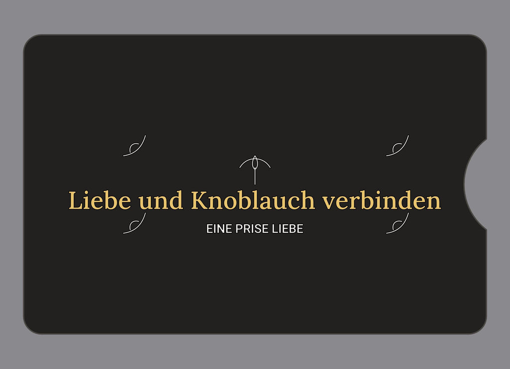 Display-Abdeckung passend für Thermomix TM6 – Liebe und Knoblauch verbinden | mehrfarbig, Wunschfarbe möglich