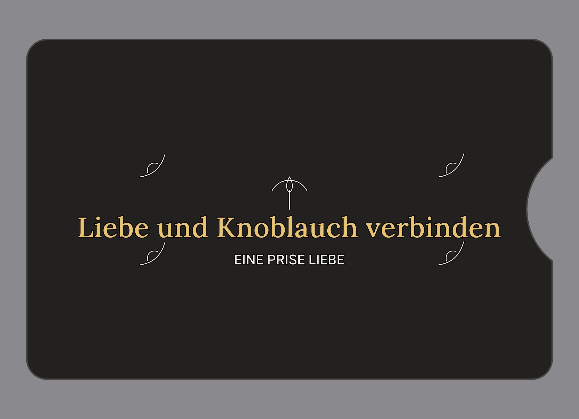 Display-Abdeckung passend für Thermomix TM6 – Liebe und Knoblauch verbinden | mehrfarbig, Wunschfarbe möglich