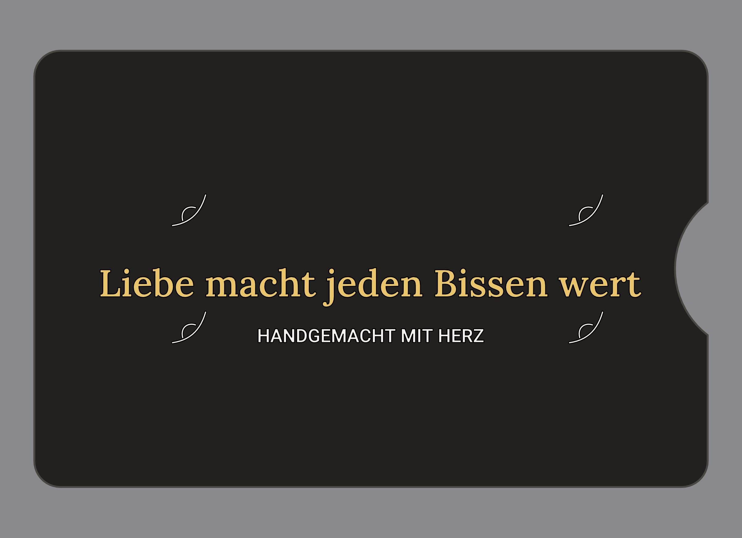 Display-Abdeckung passend für Thermomix TM6 – Liebe macht jeden Bissen wert | mehrfarbig, Wunschfarbe möglich