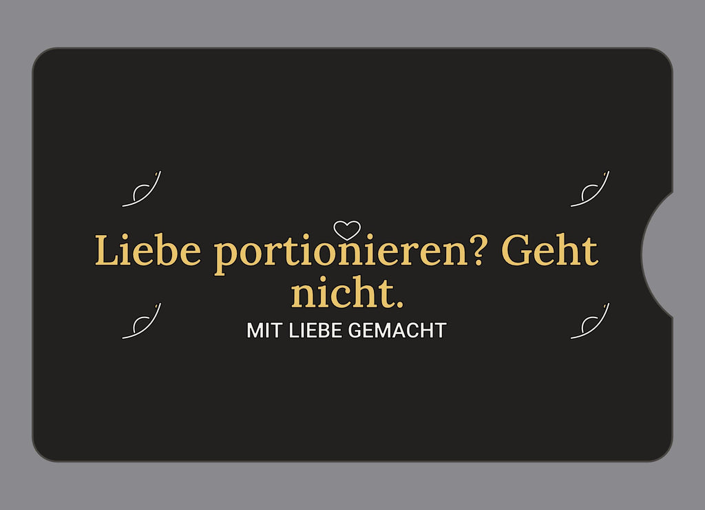 Display-Abdeckung passend für Thermomix TM6 – Liebe portionieren? Geht nicht. | mehrfarbig, Wunschfarbe möglich