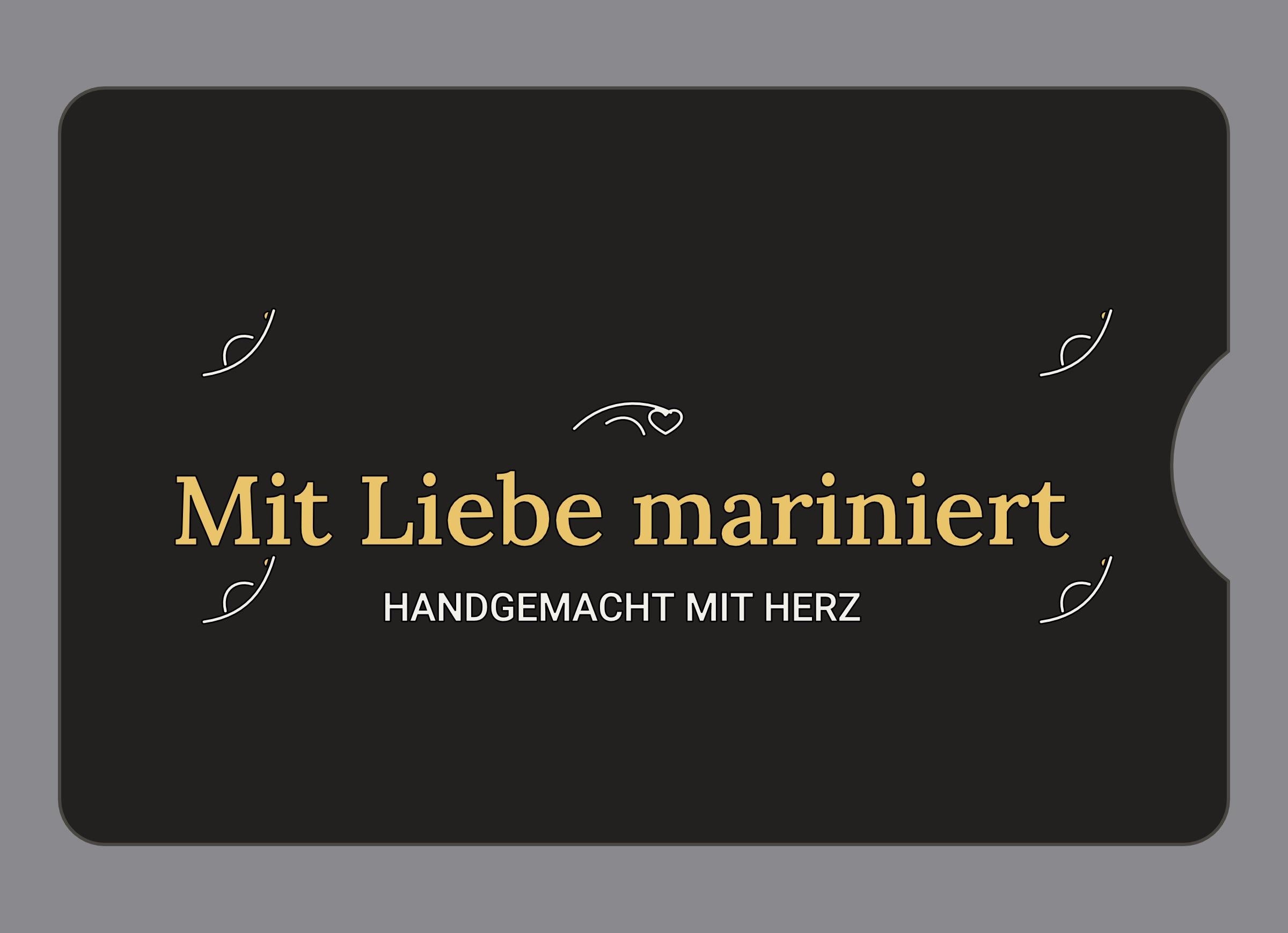 Display-Abdeckung passend für Thermomix TM6 – Mit Liebe mariniert | mehrfarbig, Wunschfarbe möglich