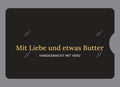 Display-Abdeckung passend für Thermomix TM6 – Mit Liebe und etwas Butter | mehrfarbig, Wunschfarbe möglich