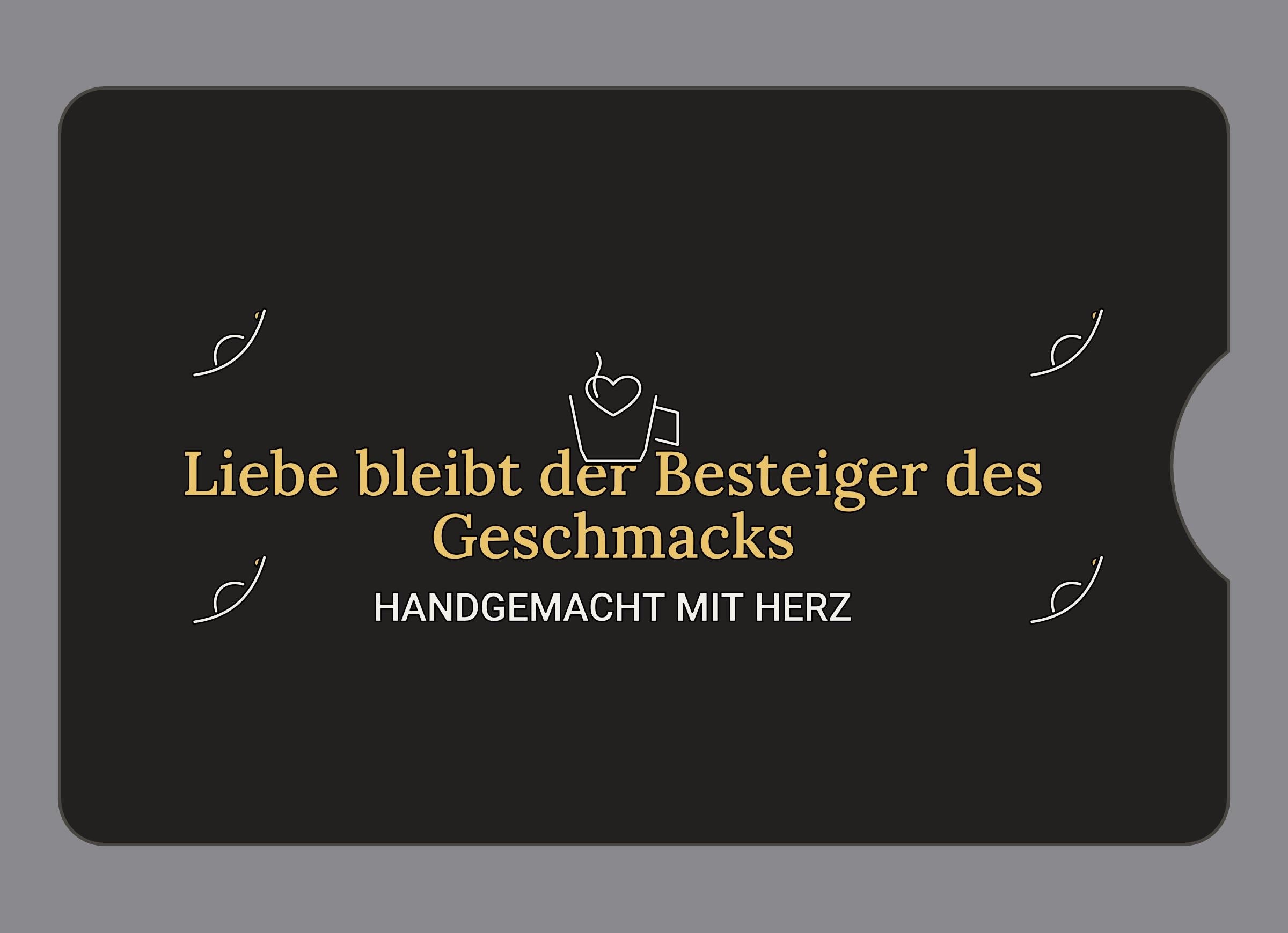Display-Abdeckung passend für Thermomix TM6 – Liebe bleibt der Besteiger des Geschmacks | mehrfarbig, Wunschfarbe möglich