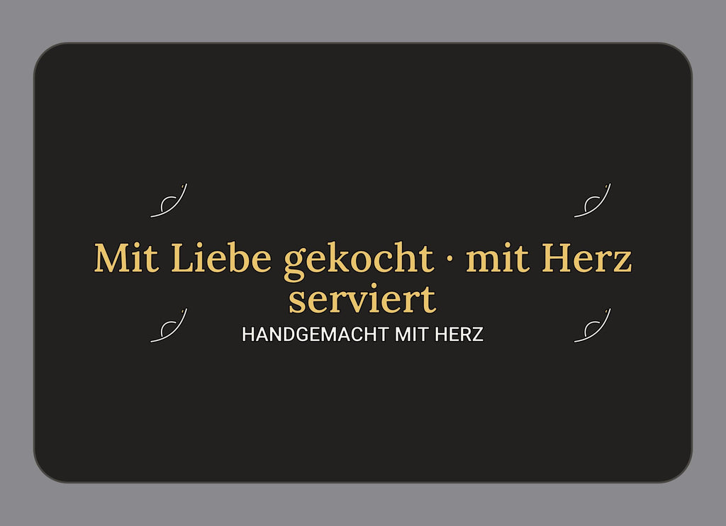 Display-Abdeckung passend für Thermomix TM7 – Mit Liebe gekocht · mit Herz serviert | mehrfarbig, Wunschfarbe möglich