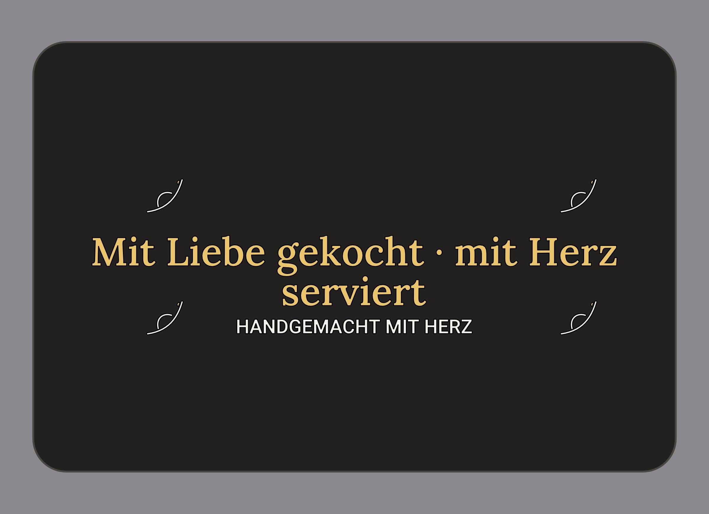 Display-Abdeckung passend für Thermomix TM7 – Mit Liebe gekocht · mit Herz serviert | mehrfarbig, Wunschfarbe möglich