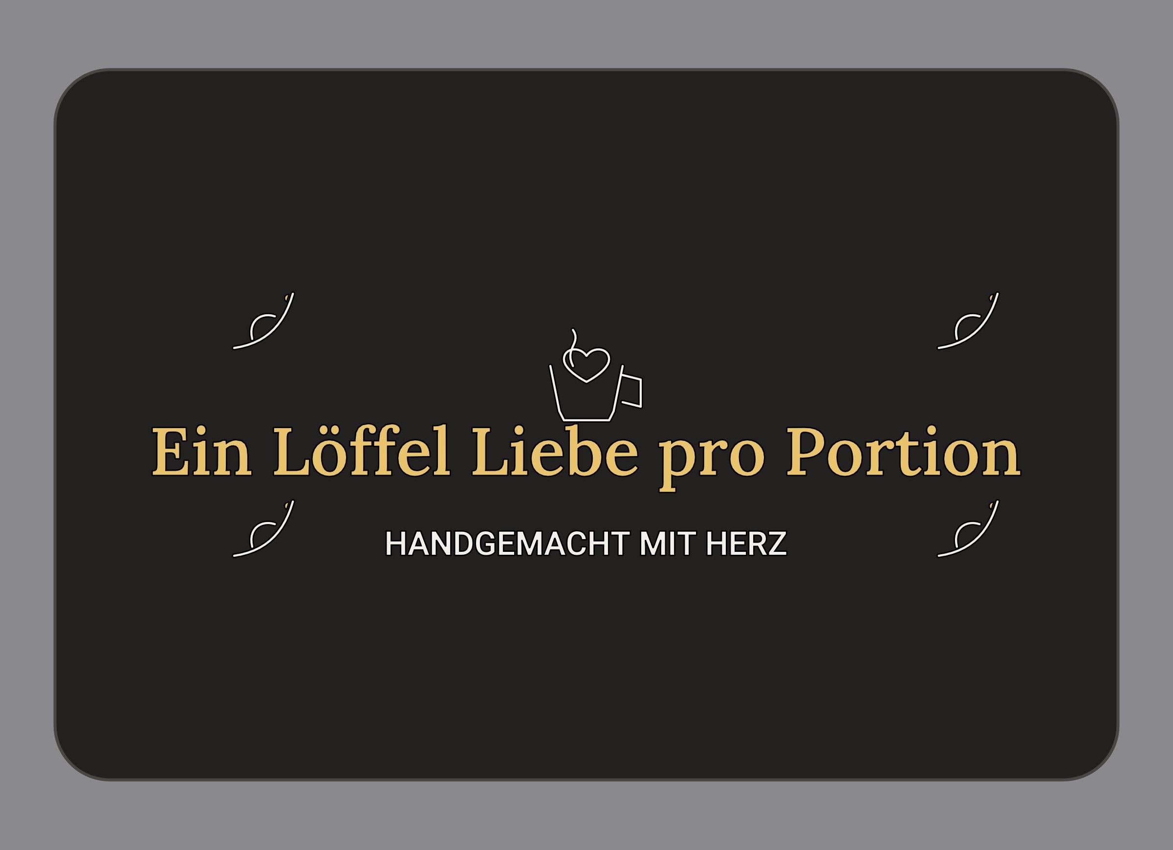 Display-Abdeckung passend für Thermomix TM7 – Ein Löffel Liebe pro Portion | mehrfarbig, Wunschfarbe möglich