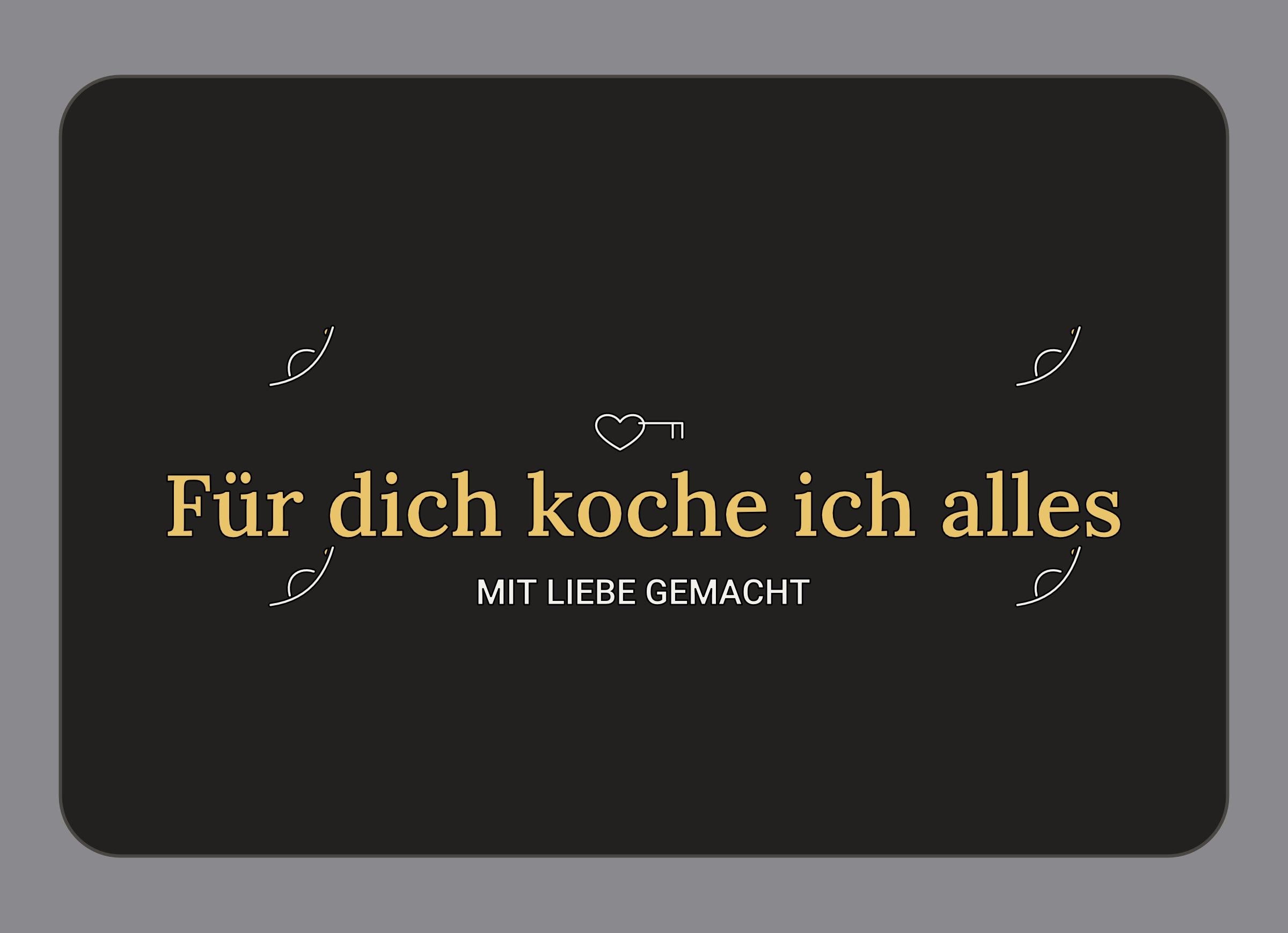 Display-Abdeckung passend für Thermomix TM7 – Für dich koche ich alles | mehrfarbig, Wunschfarbe möglich