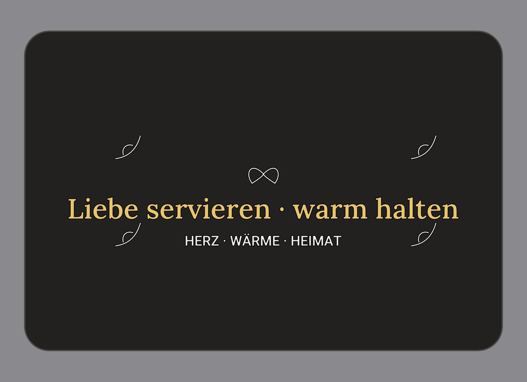 Display-Abdeckung passend für Thermomix TM7 – Liebe servieren · warm halten | mehrfarbig, Wunschfarbe möglich