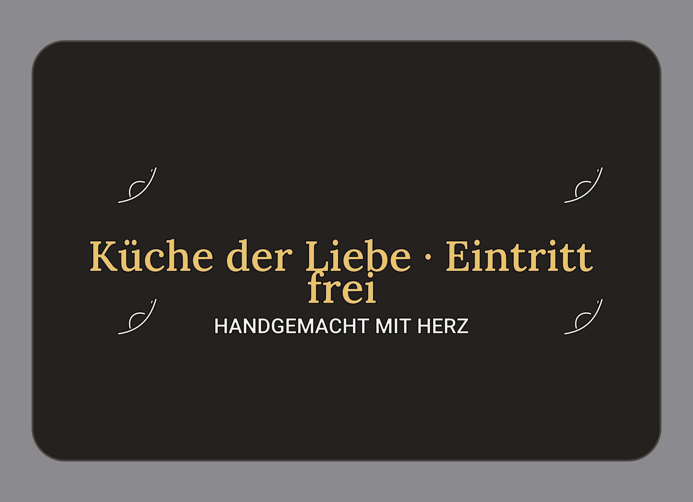 Display-Abdeckung passend für Thermomix TM7 – Küche der Liebe · Eintritt frei | mehrfarbig, Wunschfarbe möglich
