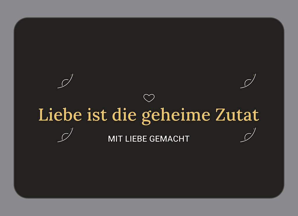 Display-Abdeckung passend für Thermomix TM7 – Liebe ist die geheime Zutat | mehrfarbig, Wunschfarbe möglich