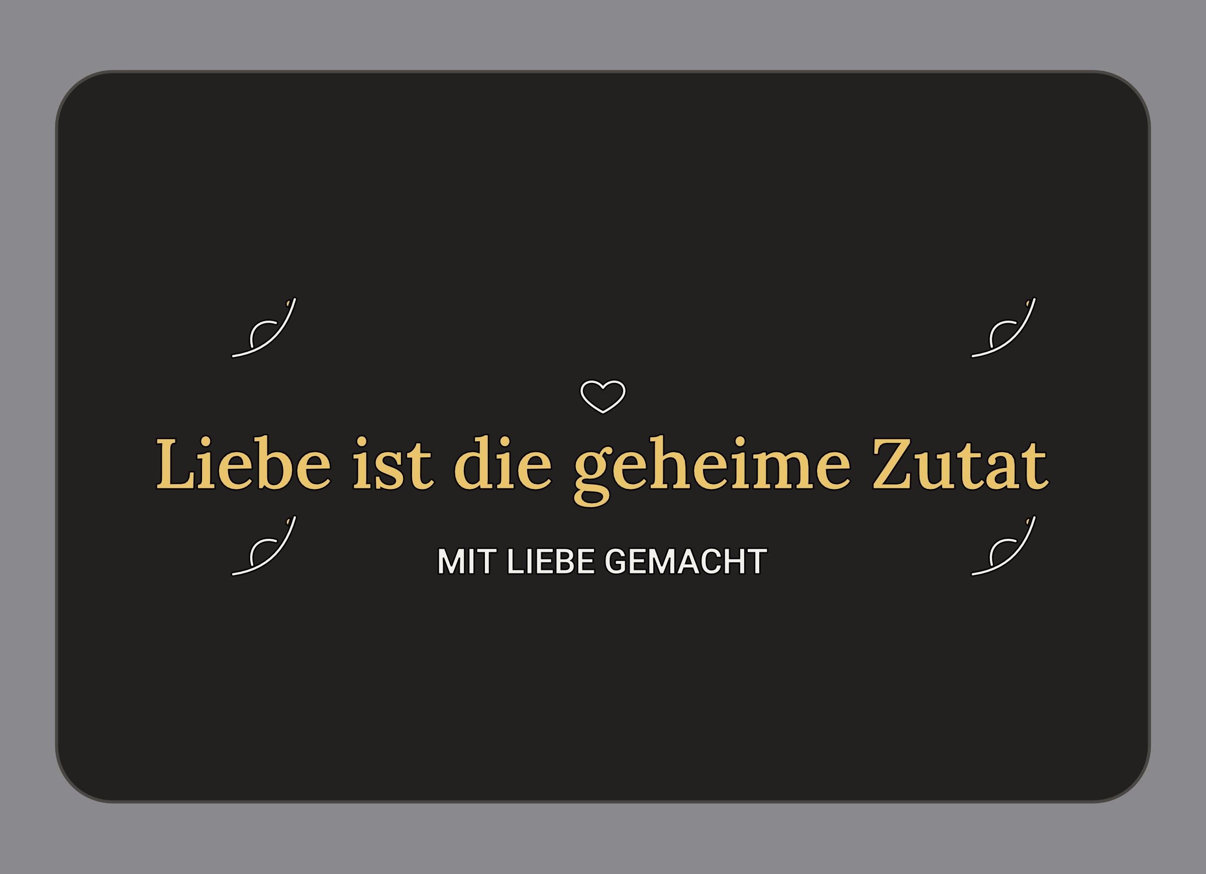 Display-Abdeckung passend für Thermomix TM7 – Liebe ist die geheime Zutat | mehrfarbig, Wunschfarbe möglich