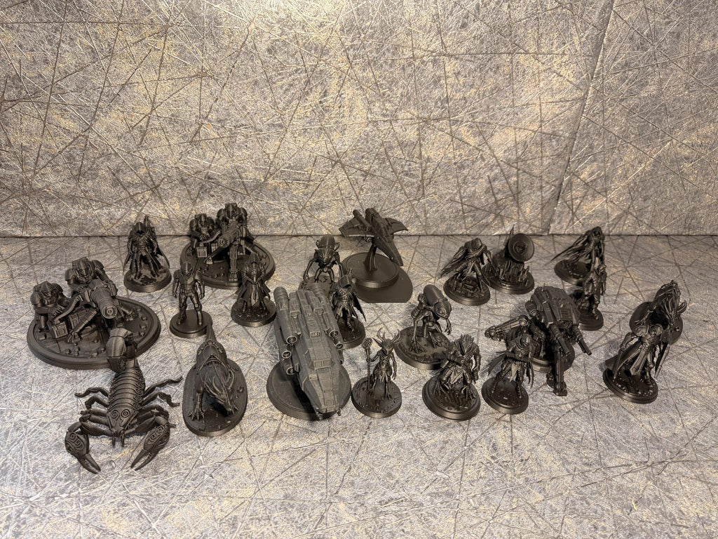 Galactic Frontier STL – 60+ Sci-Fi Miniatures 3D Print Files | Space Soldiers, Aliens, Mechs & Creatures | Tabletop Wargaming | Download FehnFactory