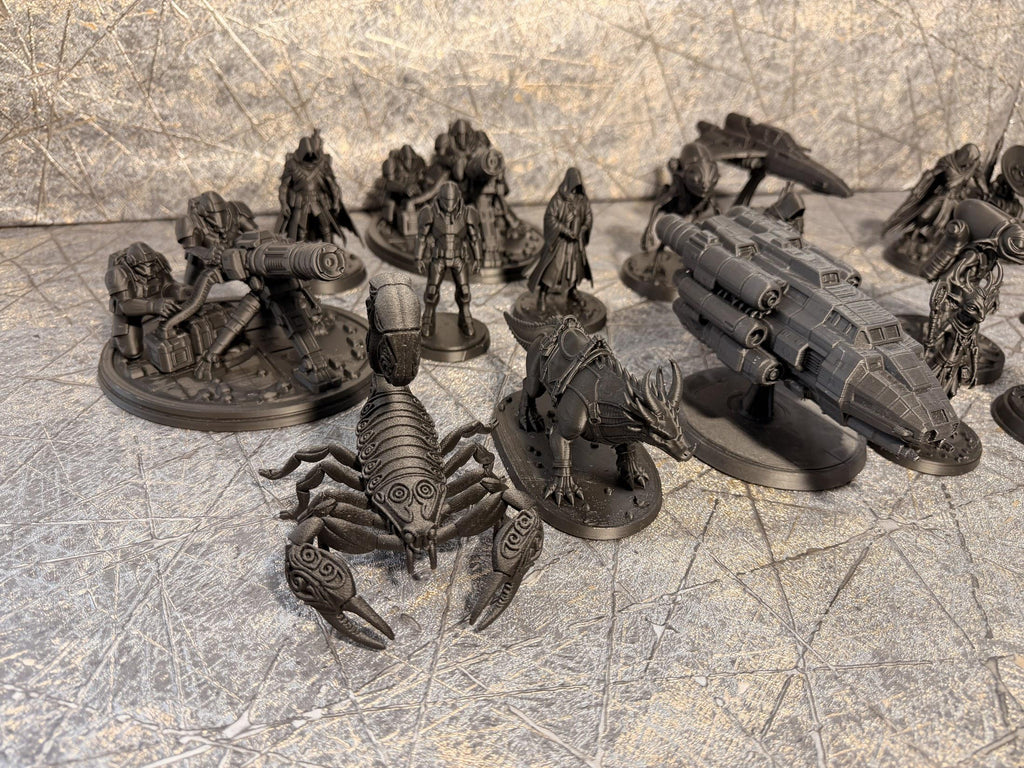Galactic Frontier STL – 60+ Sci-Fi Miniatures 3D Print Files | Space Soldiers, Aliens, Mechs & Creatures | Tabletop Wargaming | Download FehnFactory