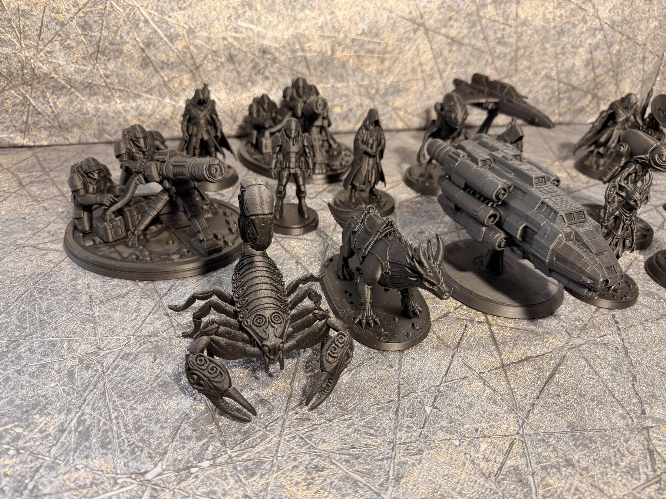 Galactic Frontier STL – 60+ Sci-Fi Miniatures 3D Print Files | Space Soldiers, Aliens, Mechs & Creatures | Tabletop Wargaming | Download FehnFactory