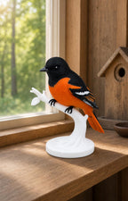 Emberwing Baltimore Oriole – Freistehende Baltimoretrupial-Skulptur | Singvogel-Deko | Made in Germany FehnFactory
