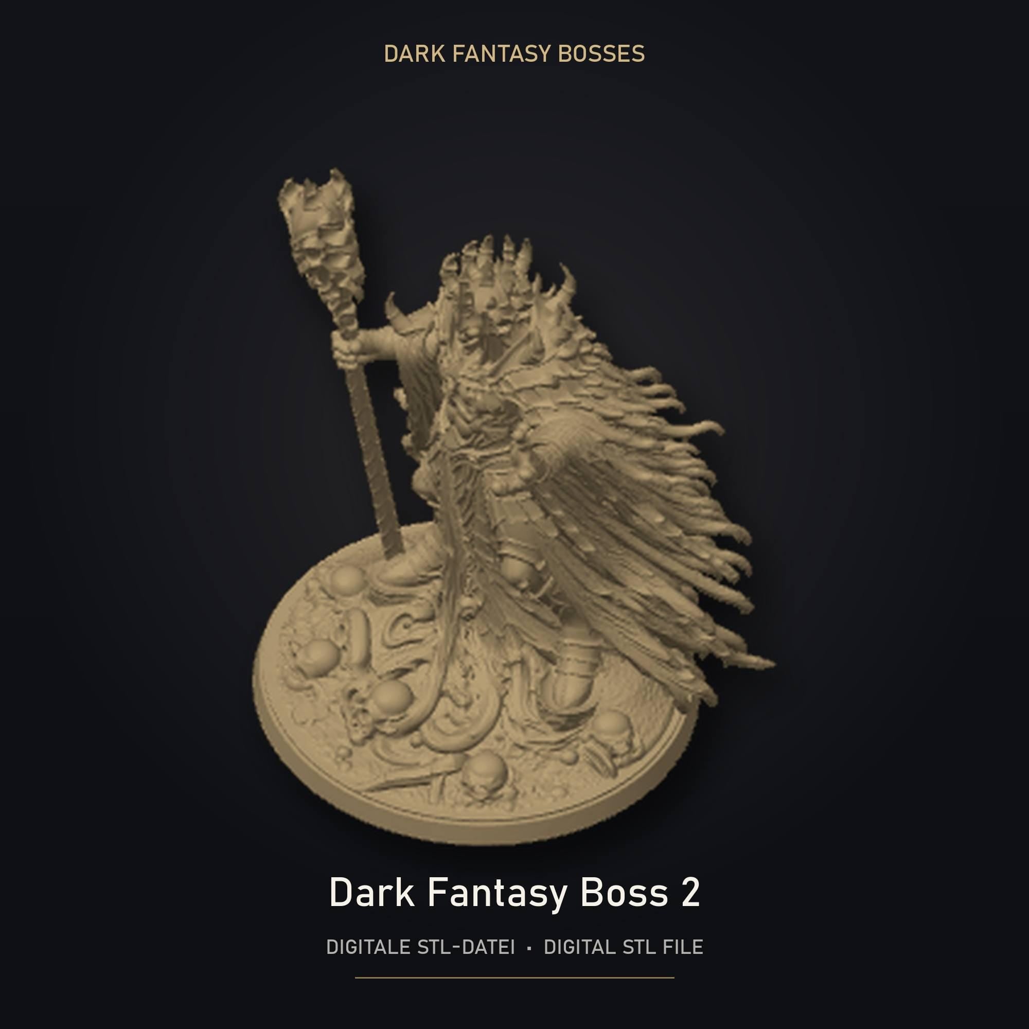 Dark Fantasy Boss 02 STL Datei | Gewerbelizenz für 3D Druck