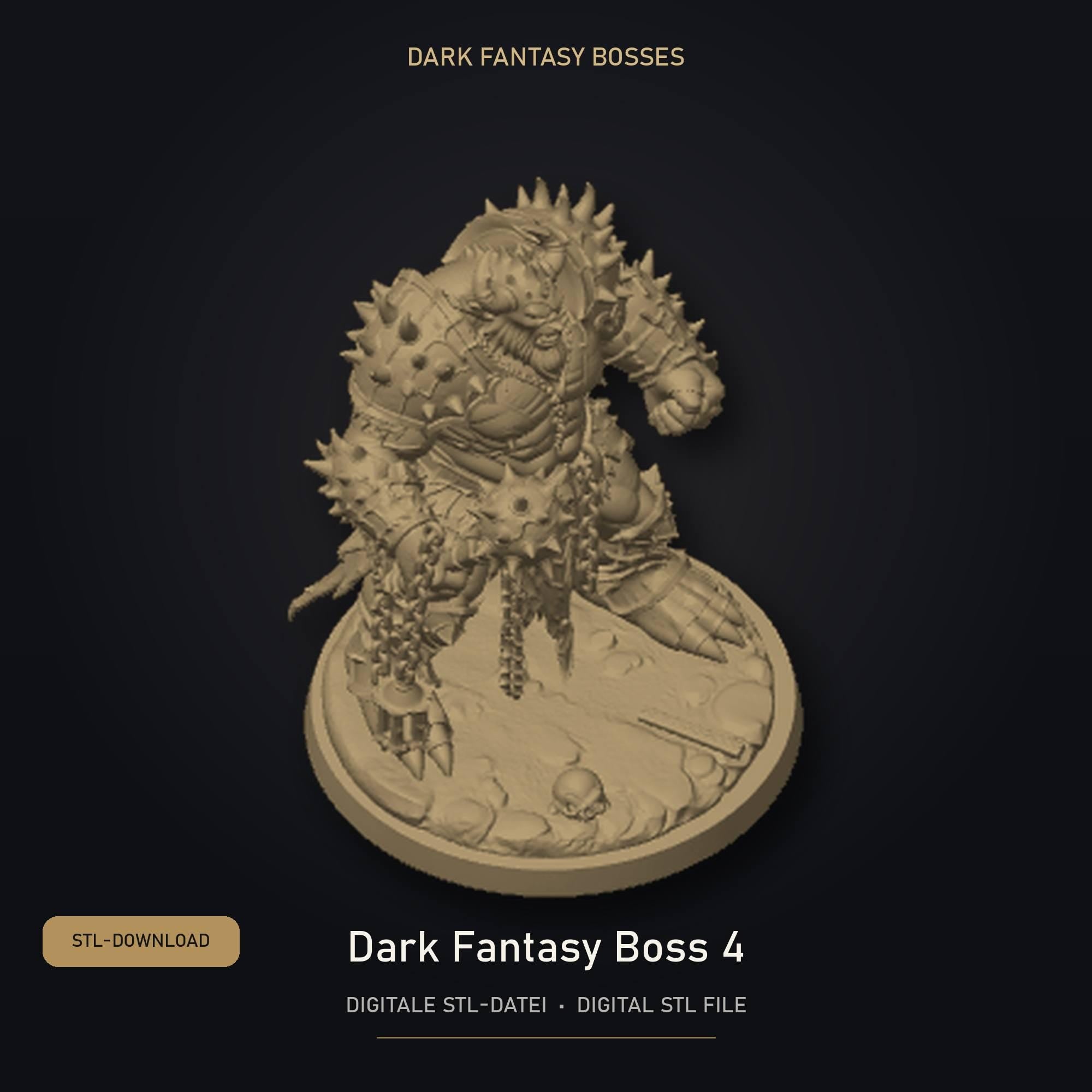 Dark Fantasy Boss 04 STL Datei | Private Lizenz für 3D Druck