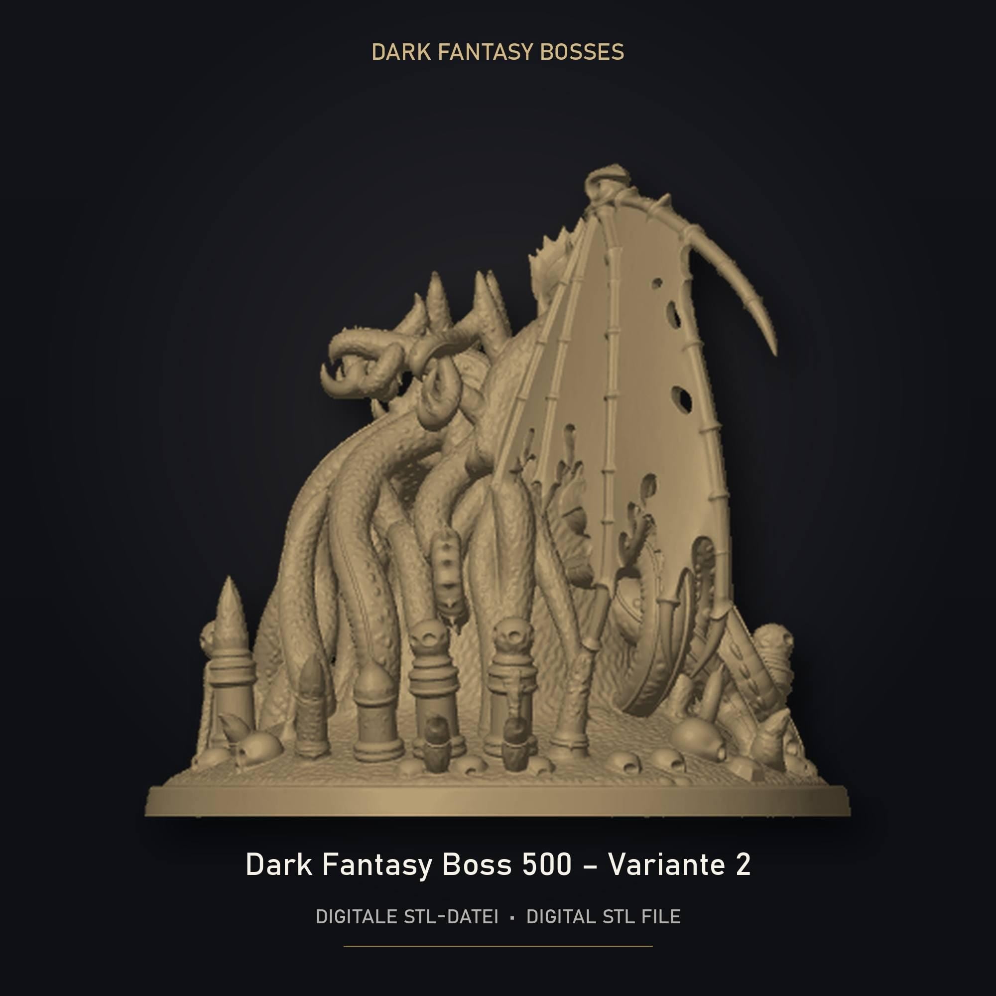 Dark Fantasy Boss 500 - Variante 2 STL Datei | Private Lizenz für 3D Druck