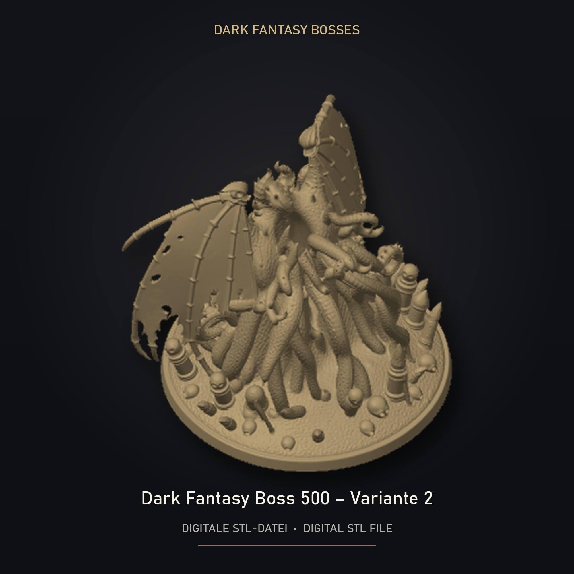 Dark Fantasy Boss 500 - Variante 2 STL Datei | Gewerbelizenz für 3D Druck