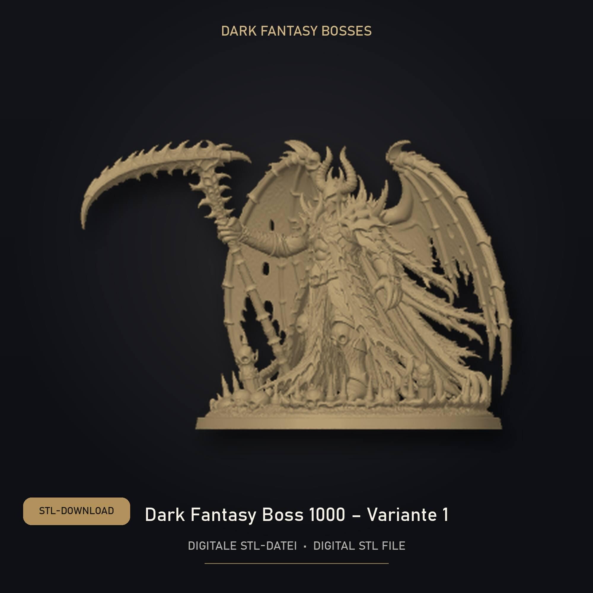 Dark Fantasy Boss 1000 - Variante 1 STL Datei | Private Lizenz für 3D Druck