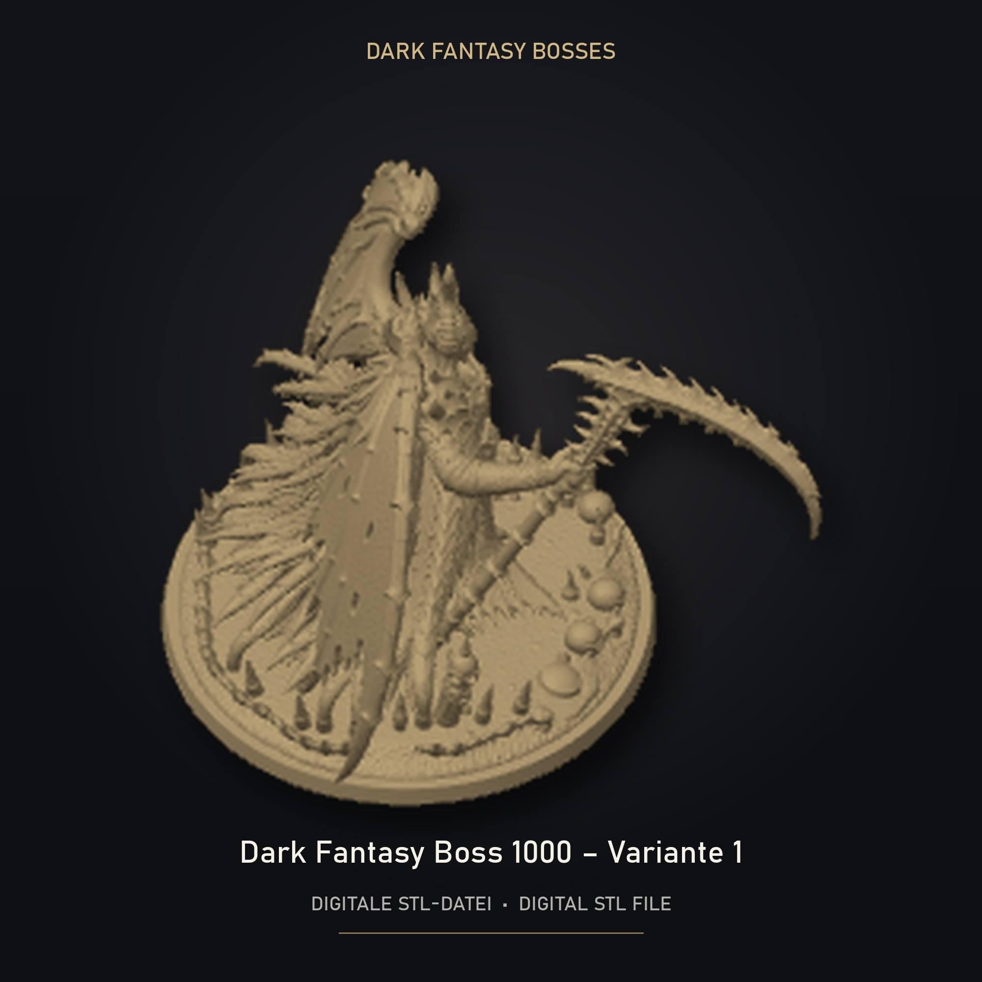 Dark Fantasy Boss 1000 - Variante 1 STL Datei | Gewerbelizenz für 3D Druck
