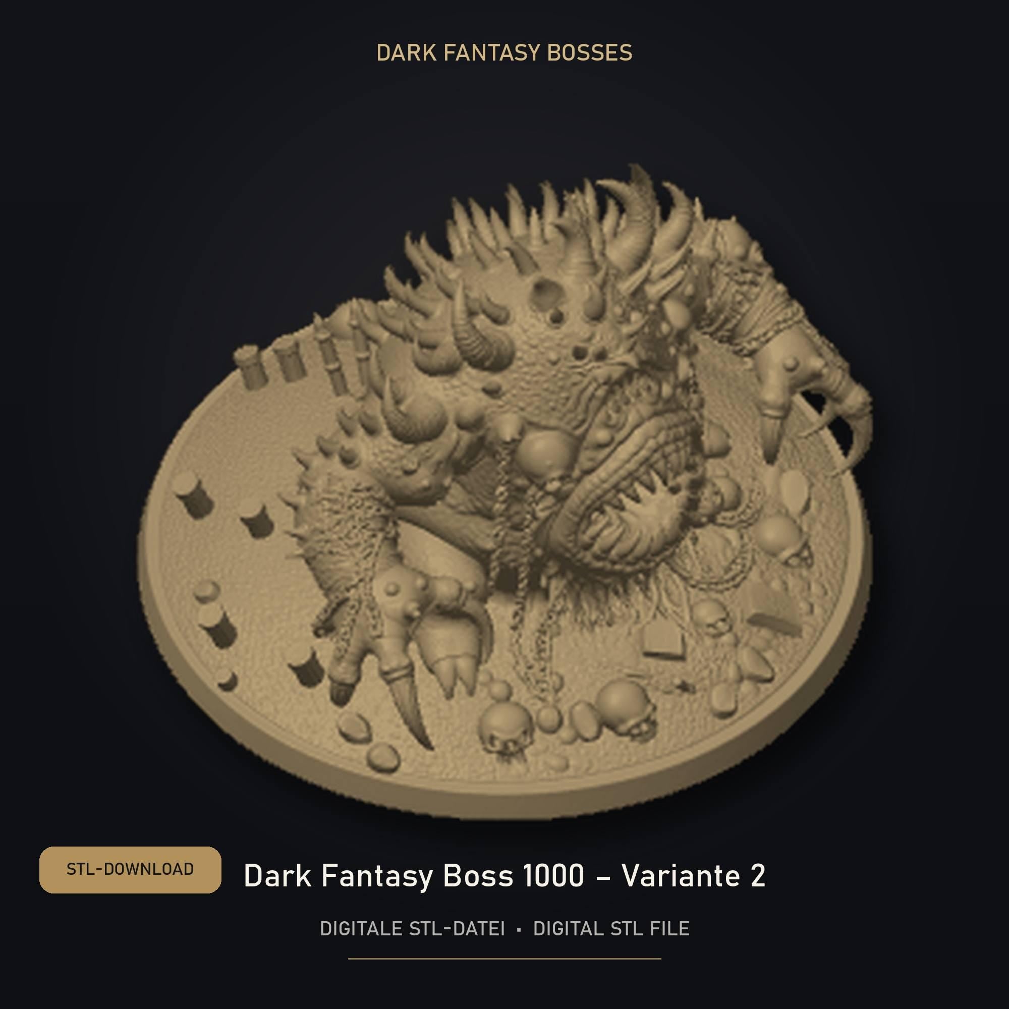 Dark Fantasy Boss 1000 - Variante 2 STL Datei | Gewerbelizenz für 3D Druck