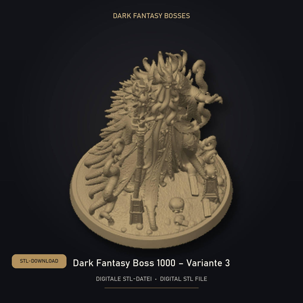 Dark Fantasy Boss 1000 - Variante 3 STL Datei | Private Lizenz für 3D Druck
