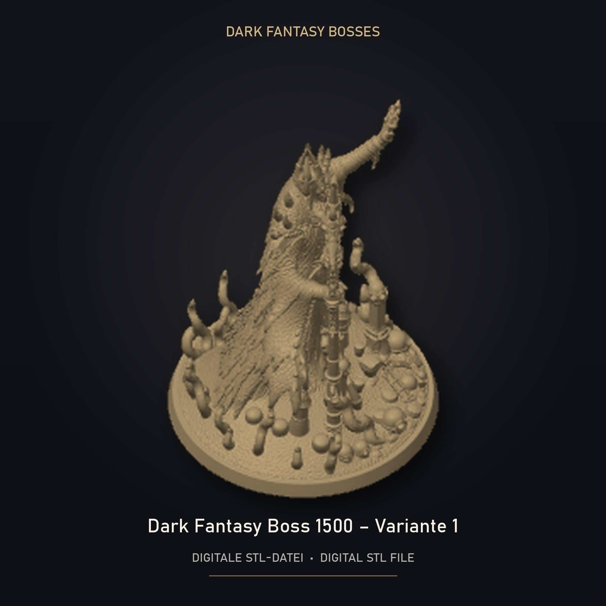 Dark Fantasy Boss 1500 - Variante 1 STL Datei | Gewerbelizenz für 3D Druck
