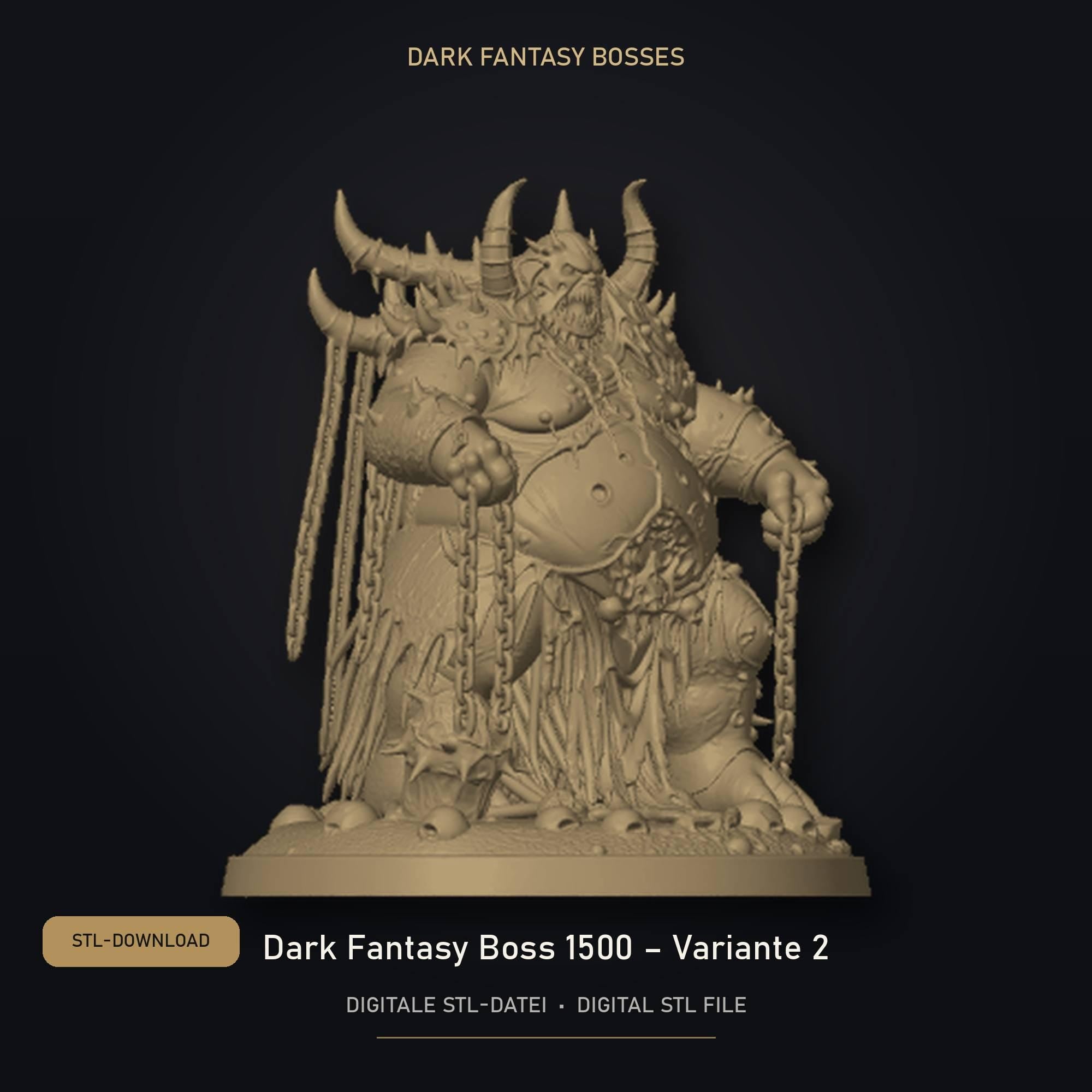 Dark Fantasy Boss 1500 - Variante 2 STL Datei | Private Lizenz für 3D Druck