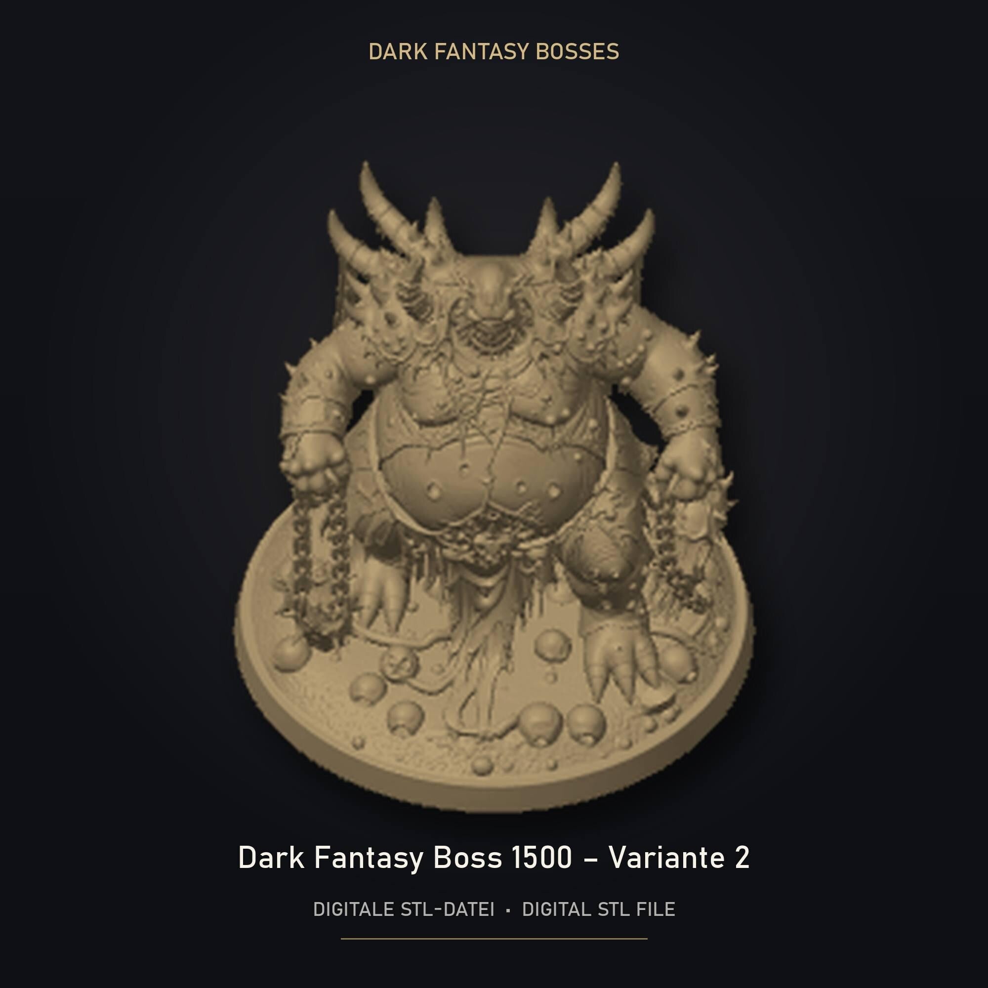 Dark Fantasy Boss 1500 - Variante 2 STL Datei | Private Lizenz für 3D Druck