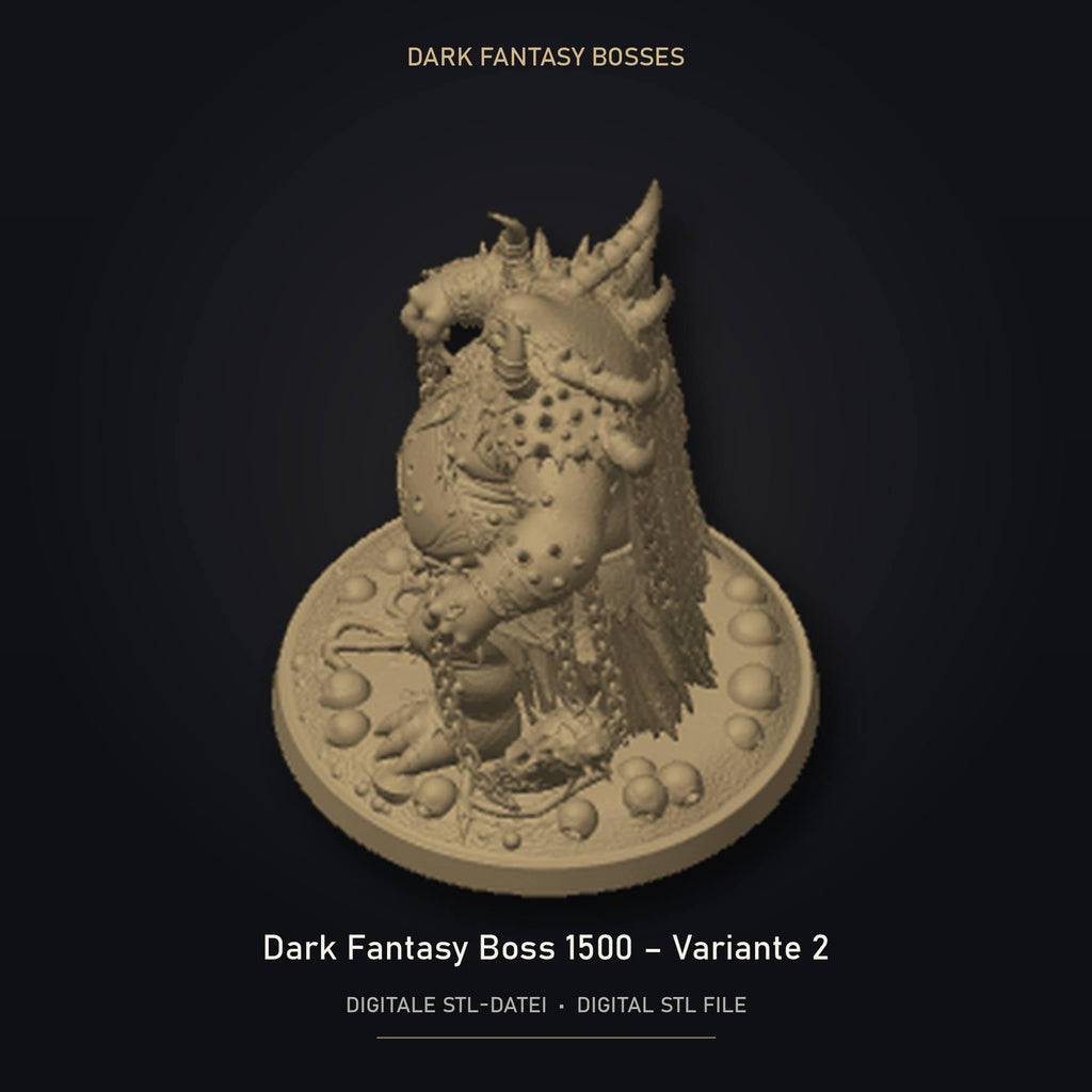 Dark Fantasy Boss 1500 - Variante 2 STL Datei | Private Lizenz für 3D Druck