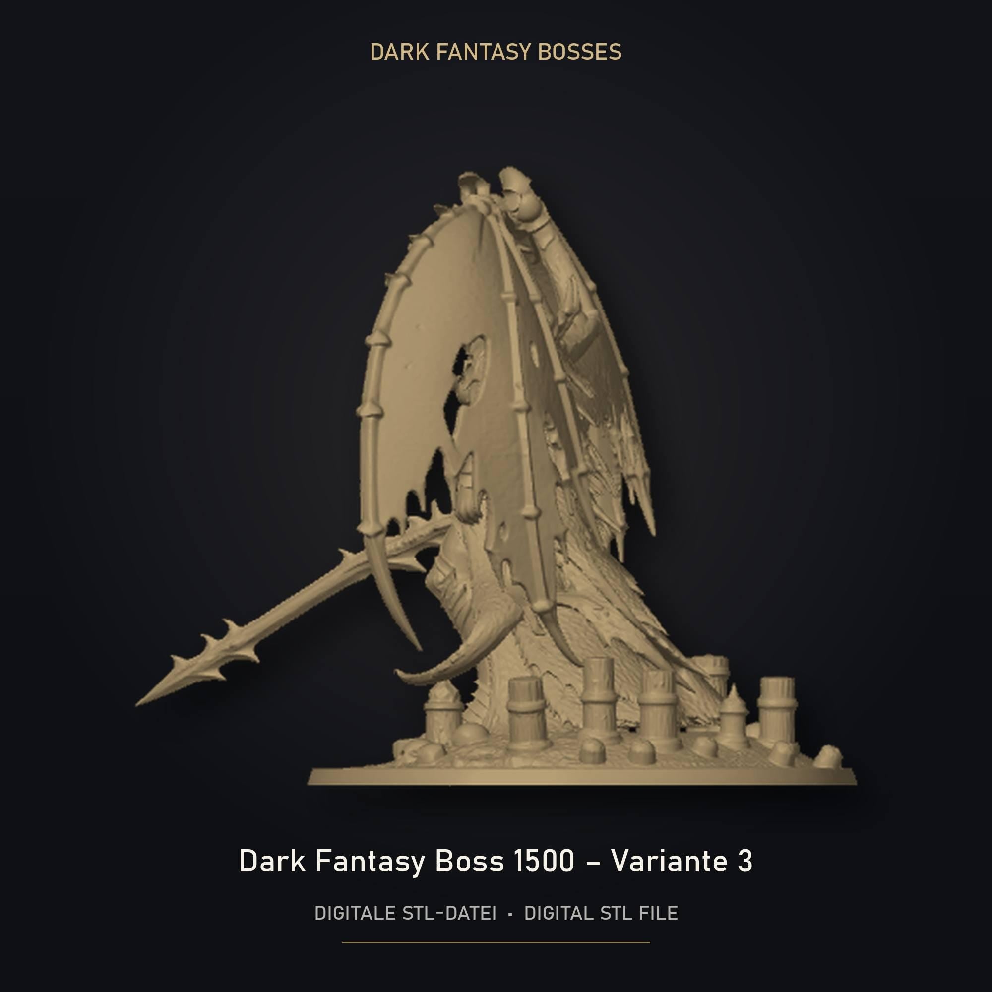 Dark Fantasy Boss 1500 - Variante 3 STL Datei | Gewerbelizenz für 3D Druck