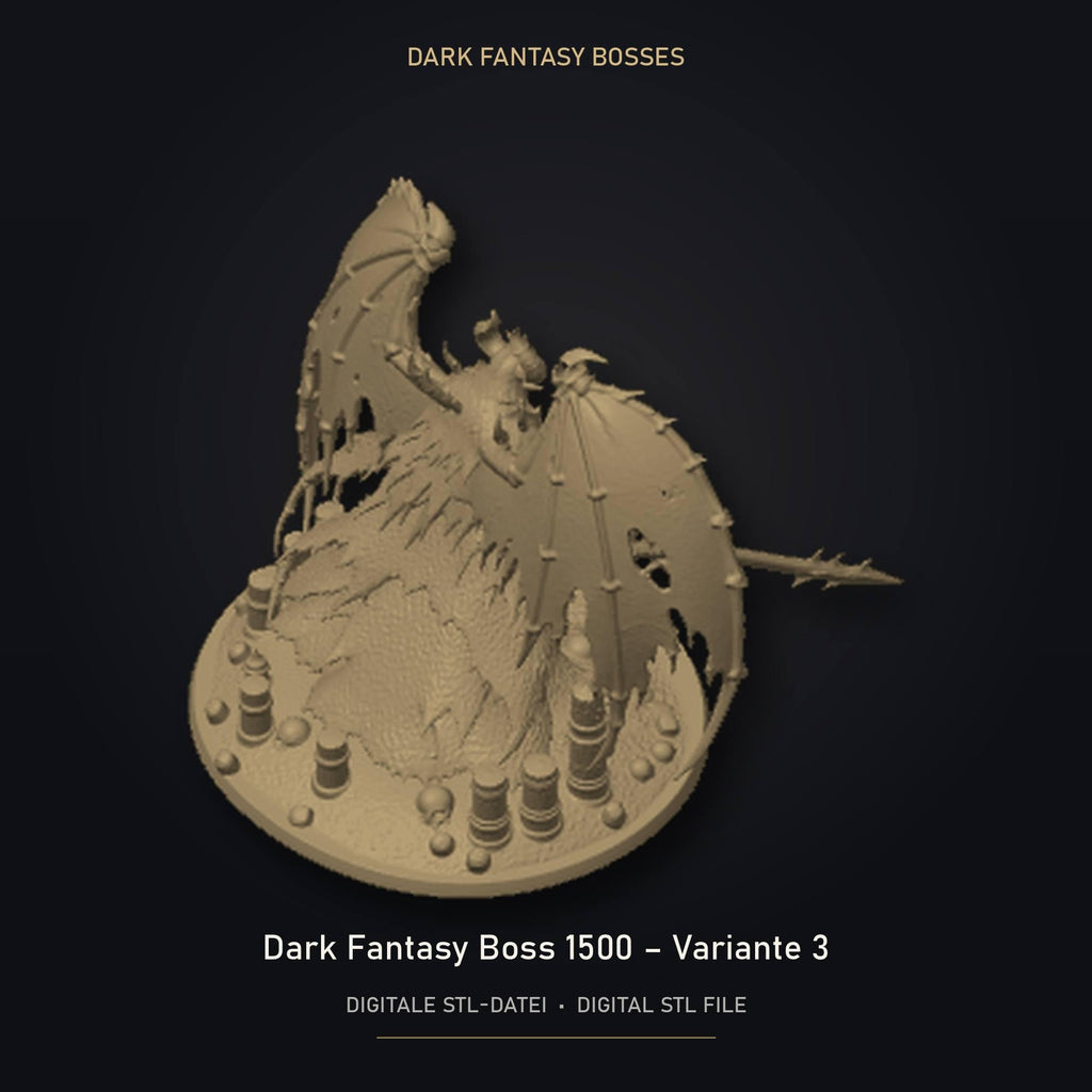Dark Fantasy Boss 1500 - Variante 3 STL Datei | Gewerbelizenz für 3D Druck