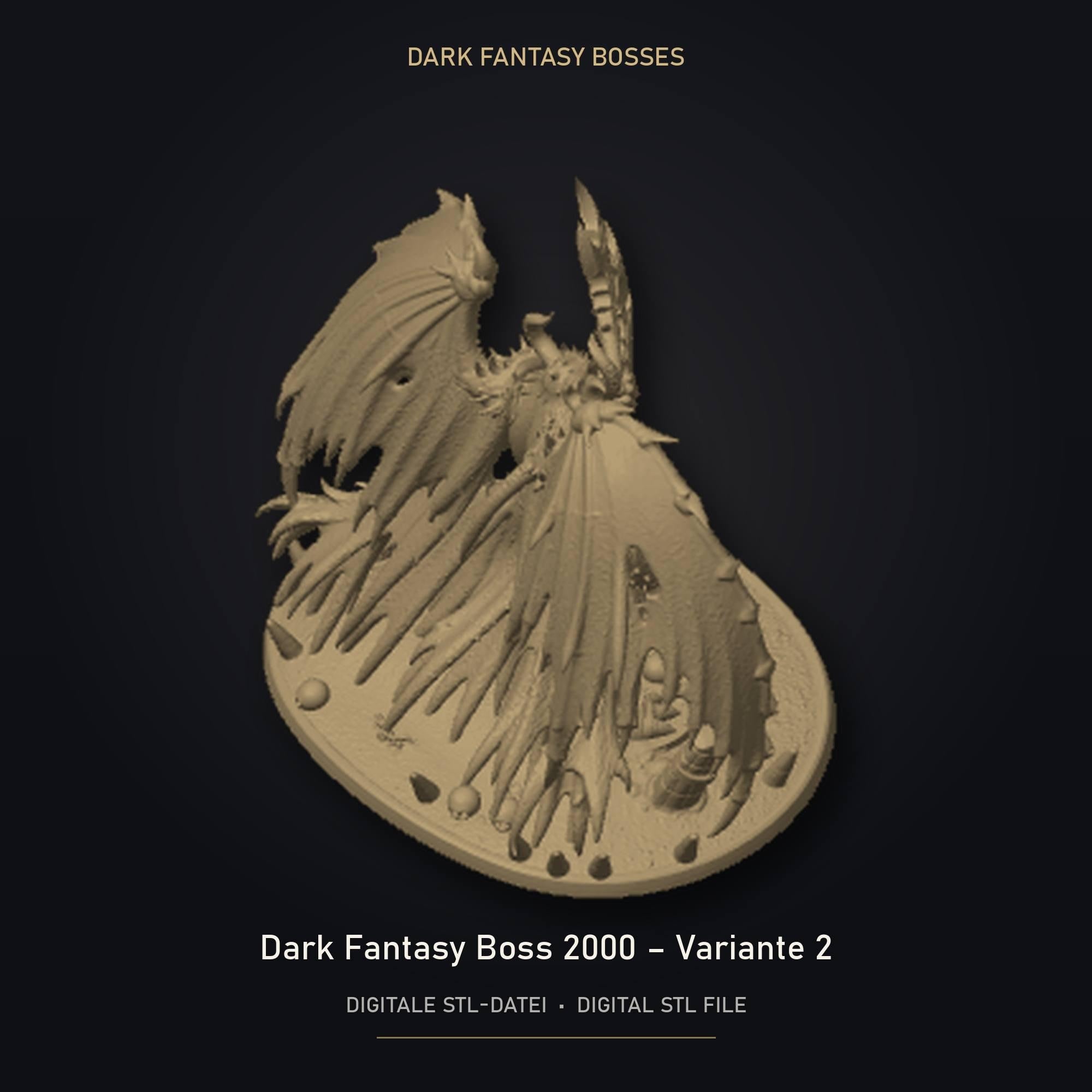 Dark Fantasy Boss 2000 - Variante 2 STL Datei | Gewerbelizenz für 3D Druck