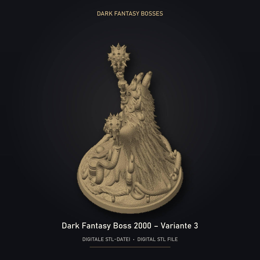Dark Fantasy Boss 2000 - Variante 3 STL Datei | Private Lizenz für 3D Druck