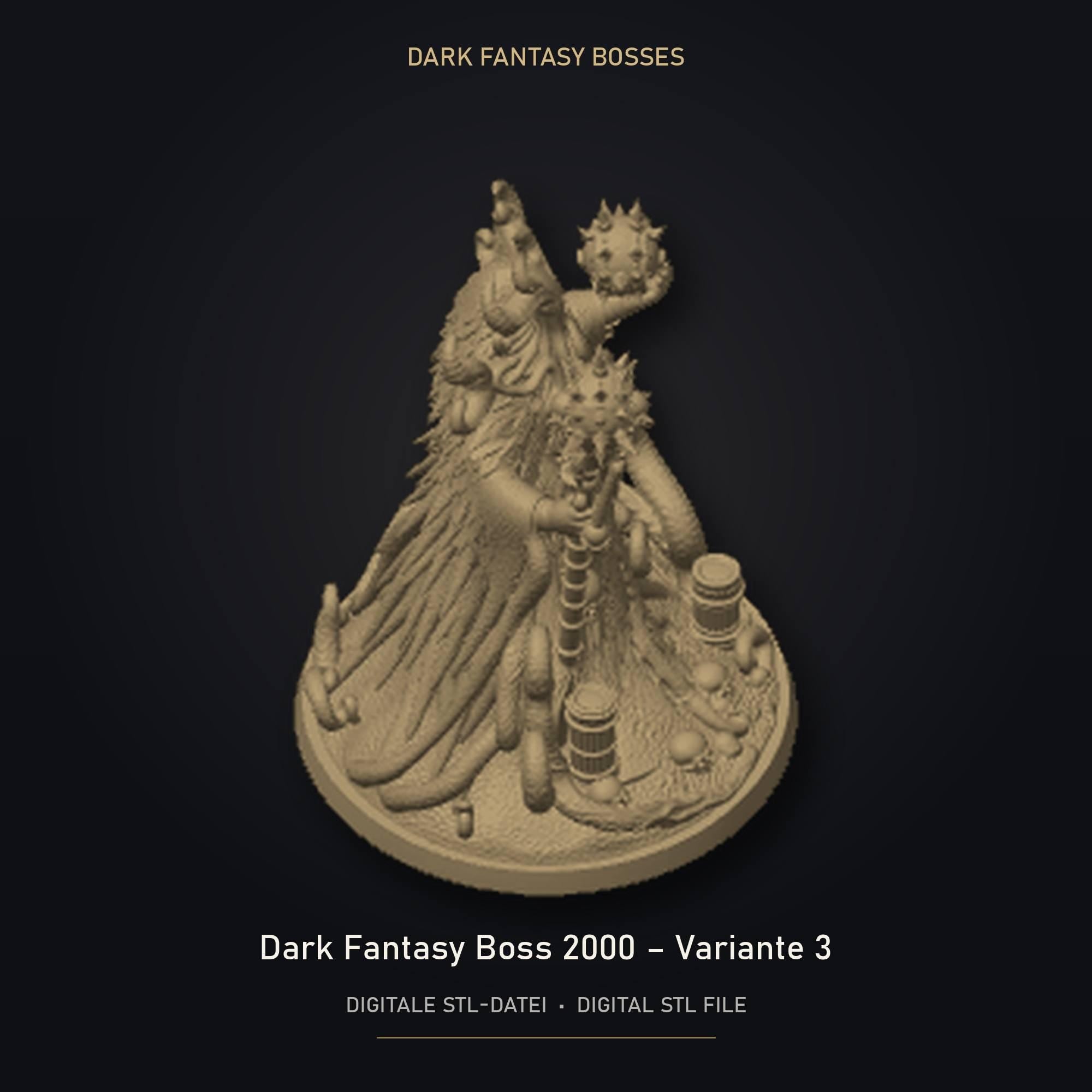 Dark Fantasy Boss 2000 - Variante 3 STL Datei | Private Lizenz für 3D Druck