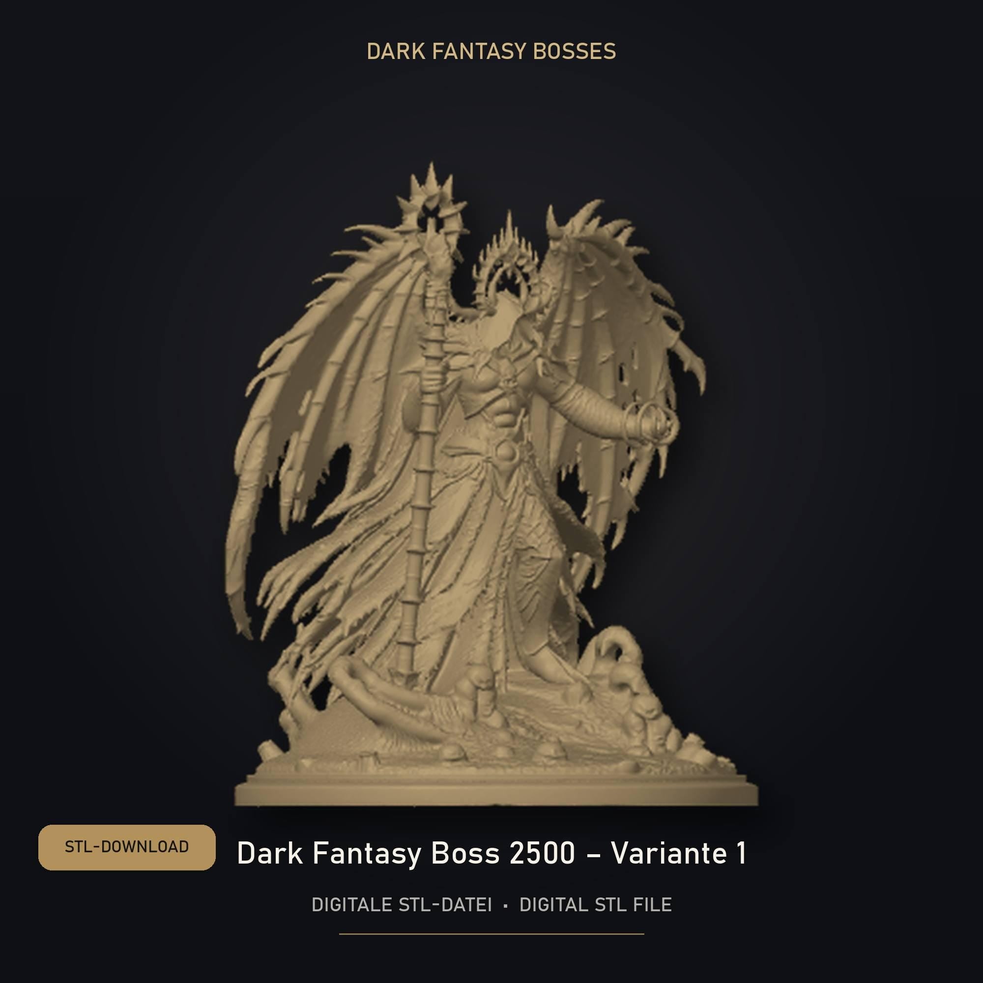 Dark Fantasy Boss 2500 - Variante 1 STL Datei | Gewerbelizenz für 3D Druck