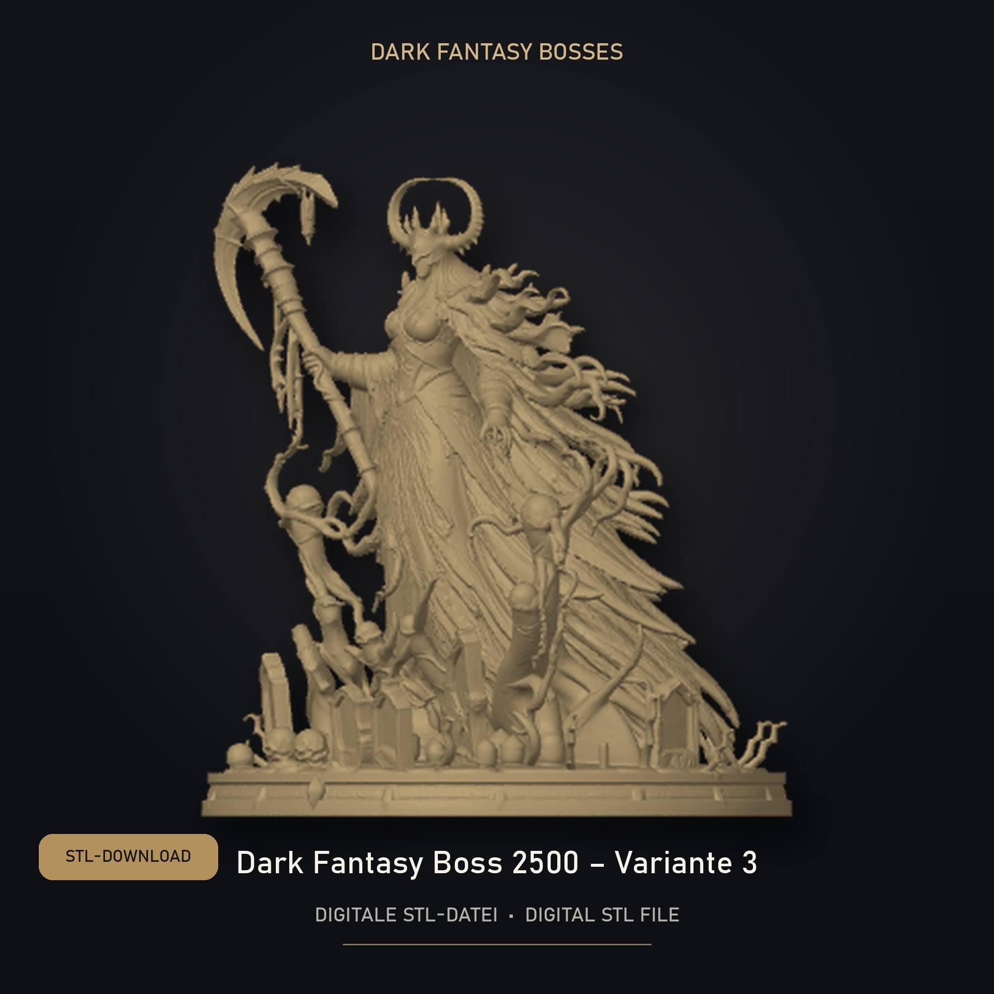 Dark Fantasy Boss 2500 - Variante 3 STL Datei | Gewerbelizenz für 3D Druck