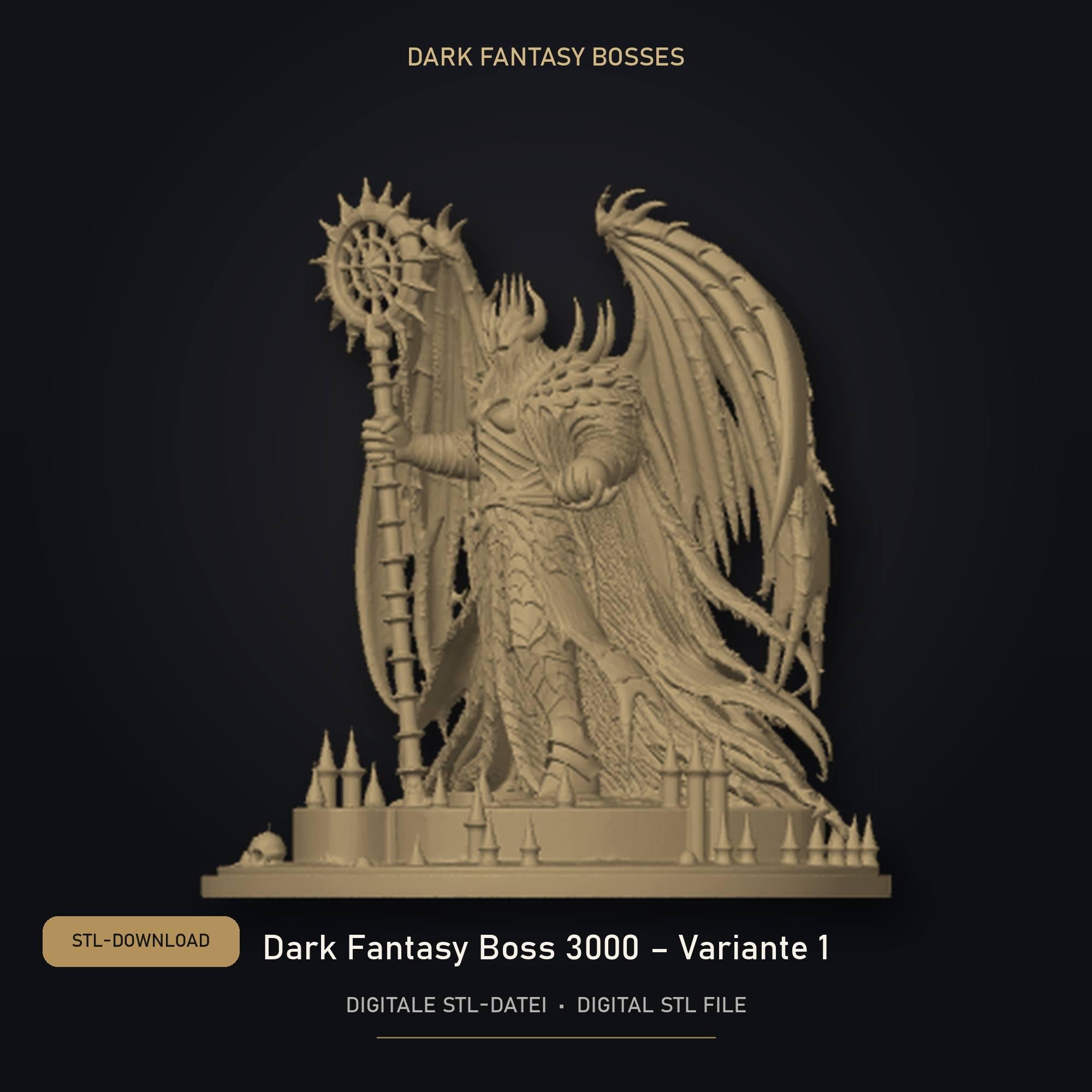 Dark Fantasy Boss 3000 - Variante 1 STL Datei | Gewerbelizenz für 3D Druck