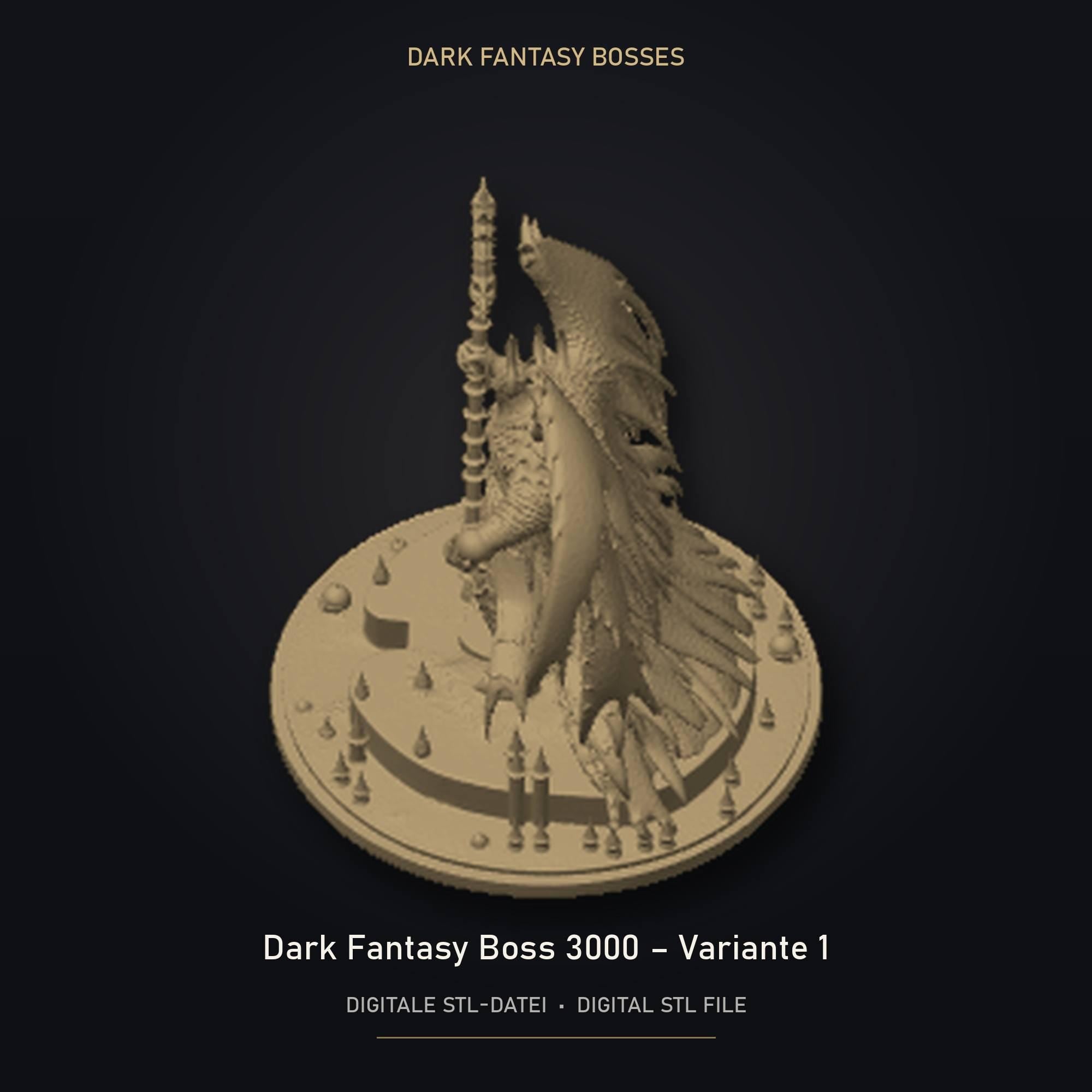 Dark Fantasy Boss 3000 - Variante 1 STL Datei | Gewerbelizenz für 3D Druck