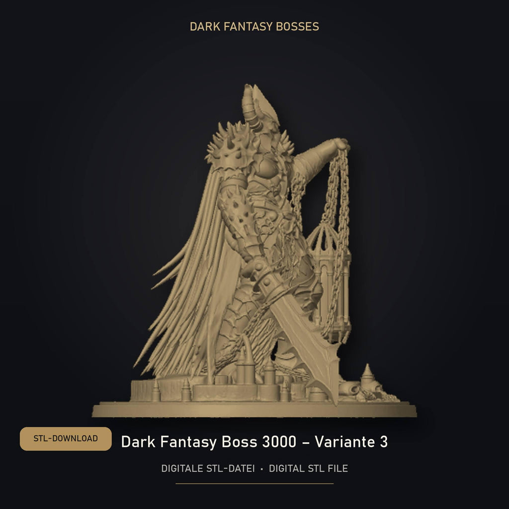Dark Fantasy Boss 3000 - Variante 3 STL Datei | Private Lizenz für 3D Druck