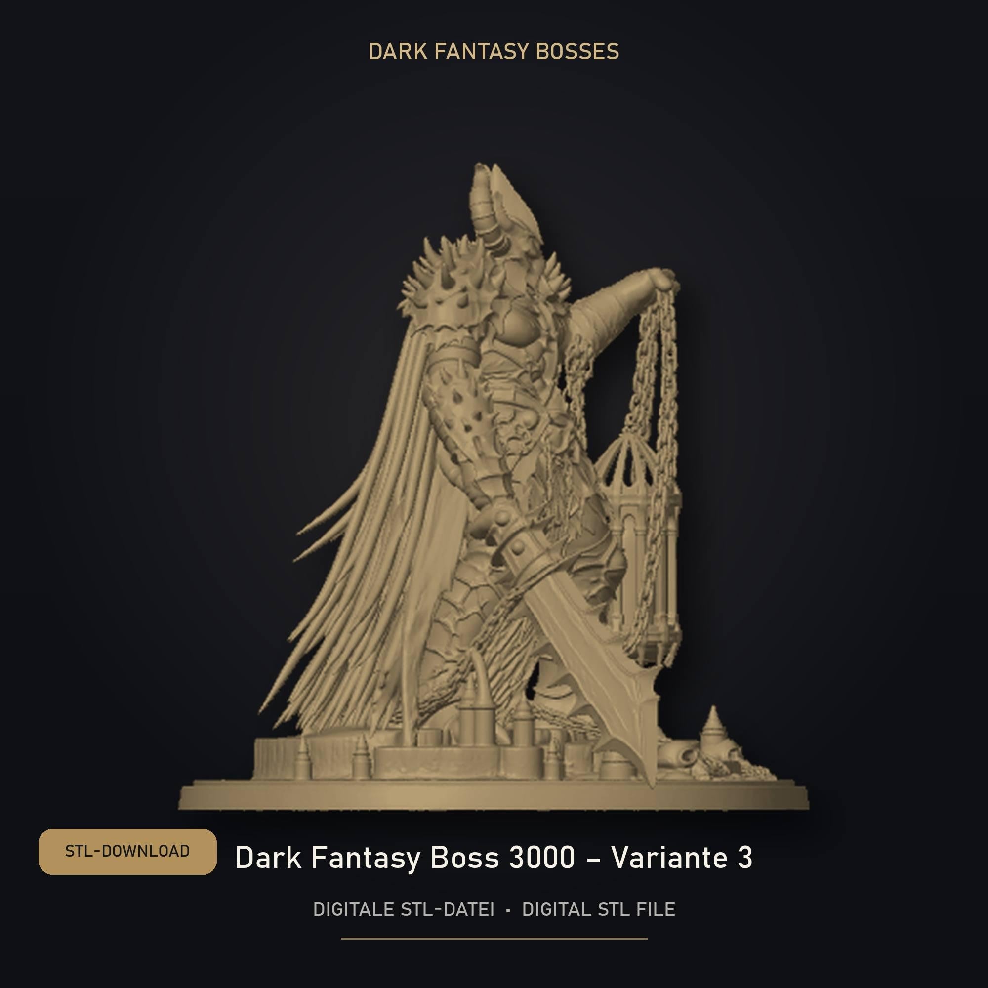 Dark Fantasy Boss 3000 - Variante 3 STL Datei | Private Lizenz für 3D Druck