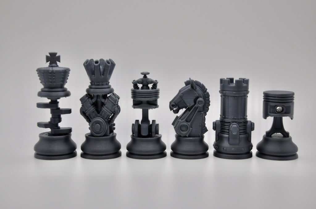 Motoren-und-Mechanik-Schachfigurenset – komplettes 32-teiliges PLA-Schachset | Made in Germany FehnFactory