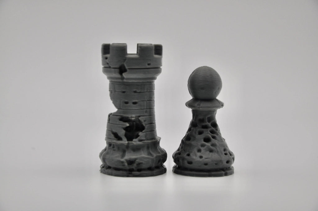 Zombie-Staunton-Schachfigurenset – komplettes 32-teiliges, 3D-gedrucktes PLA-Schachset | Geschenk für Schachfans | Made in Germany FehnFactory