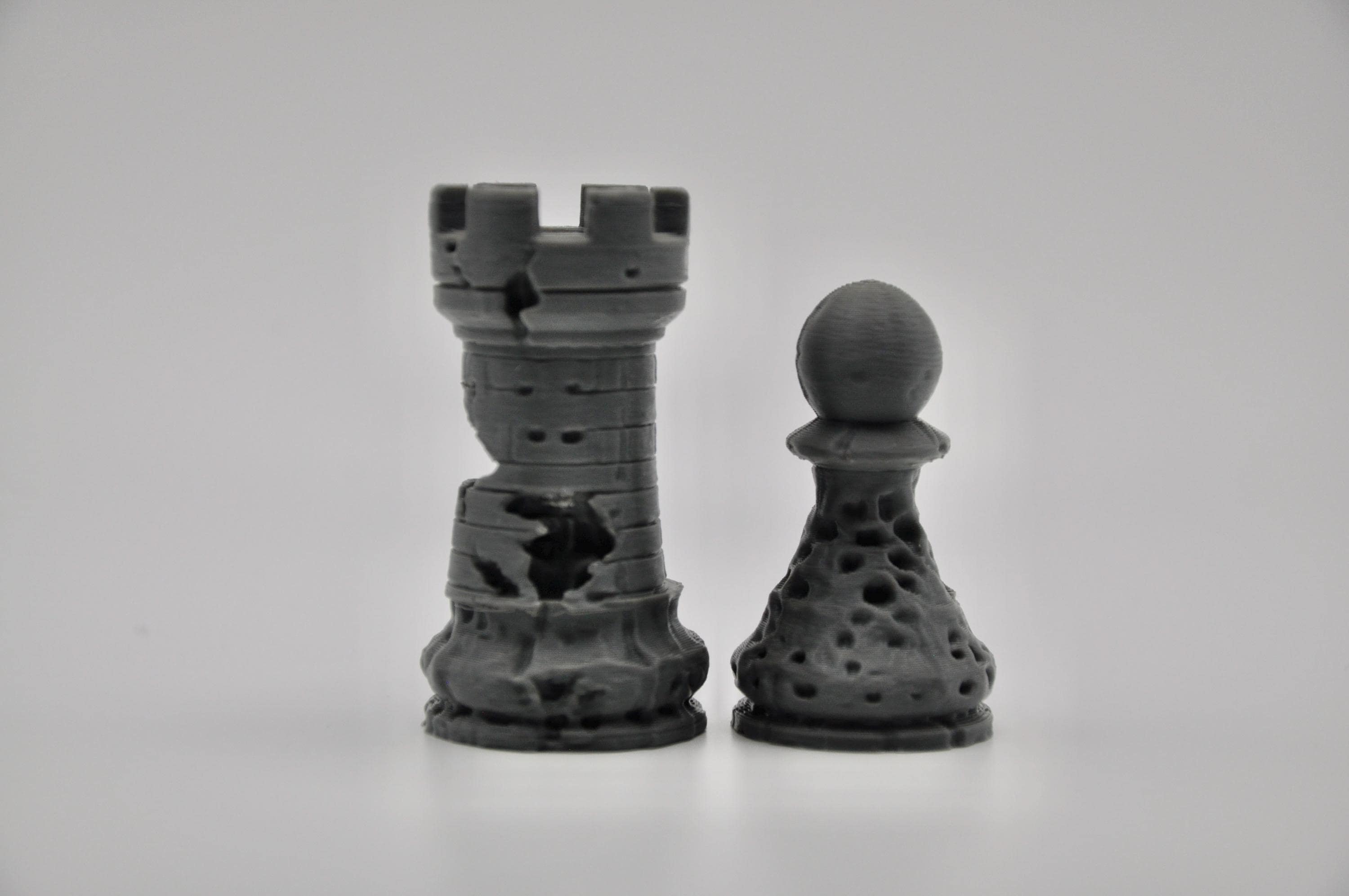 Zombie-Staunton-Schachfigurenset – komplettes 32-teiliges, 3D-gedrucktes PLA-Schachset | Geschenk für Schachfans | Made in Germany FehnFactory