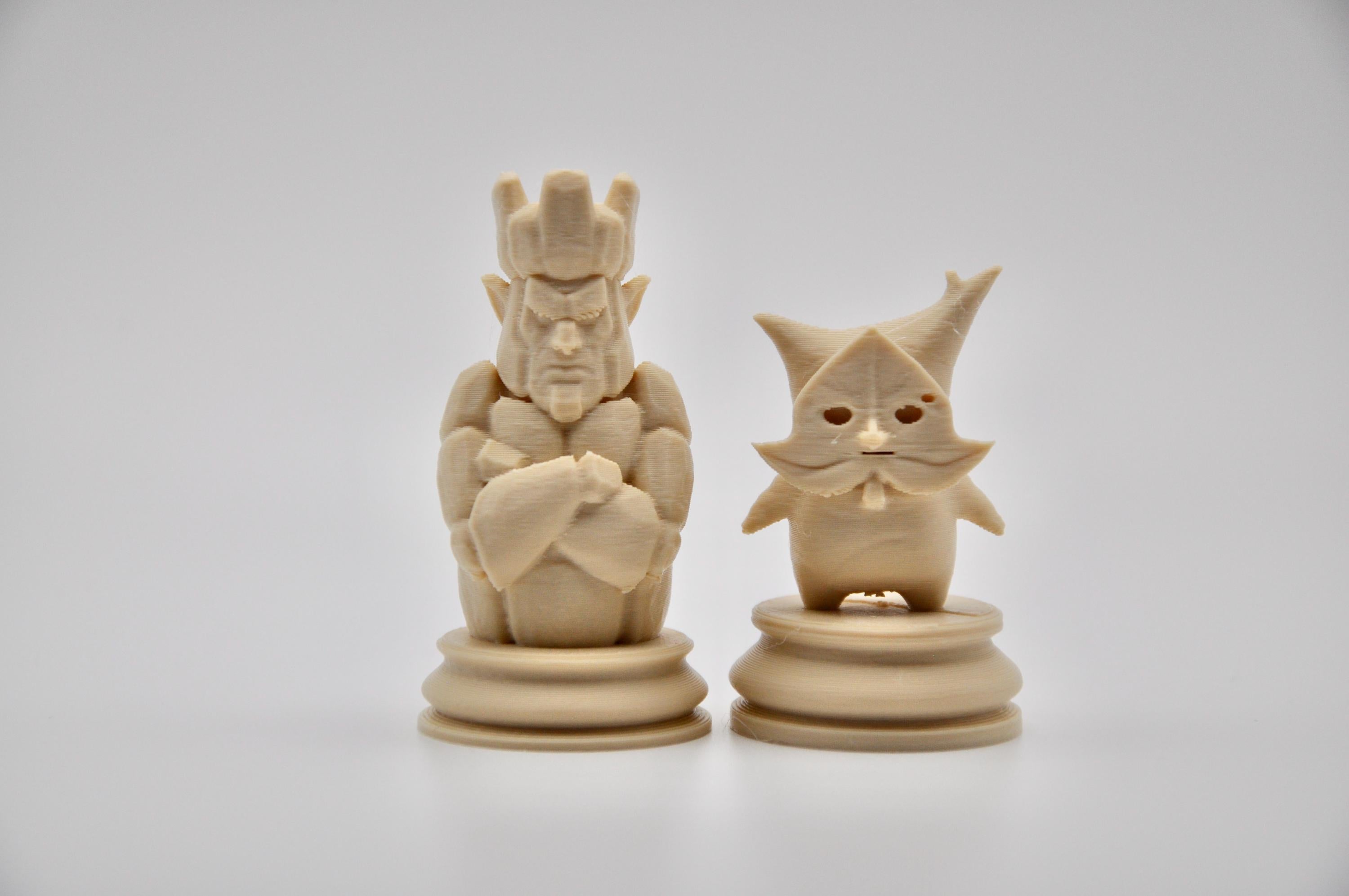 Fantasy-Helden-Schachfigurenset – komplettes 32-teiliges, 3D-gedrucktes PLA-Schachset | Geschenk für Schachfans | Made in Germany FehnFactory