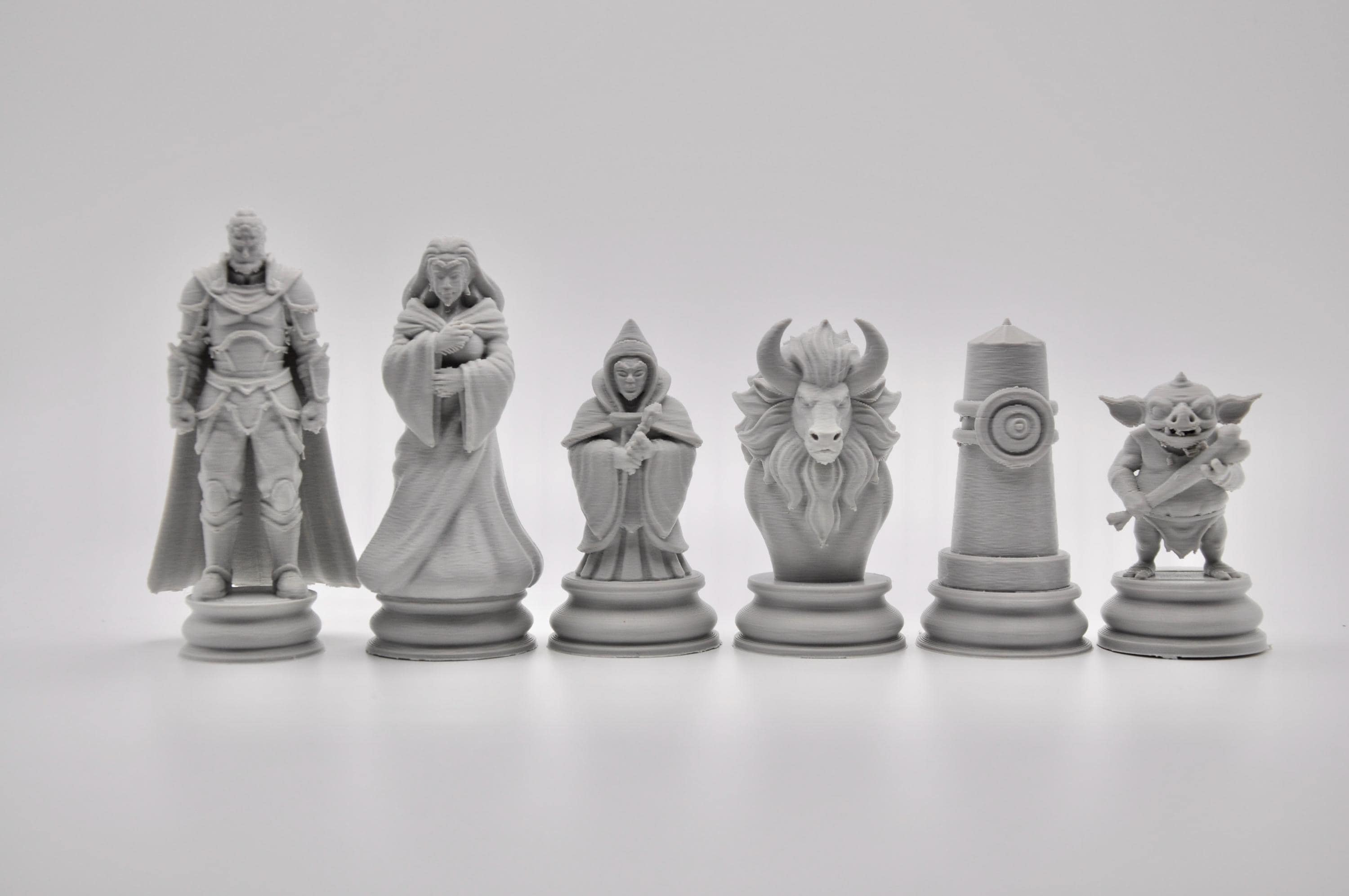 Fantasy-Schurken-Schachfigurenset – komplettes 32-teiliges, 3D-gedrucktes PLA-Schachset | Geschenk für Schachfans | Made in Germany FehnFactory