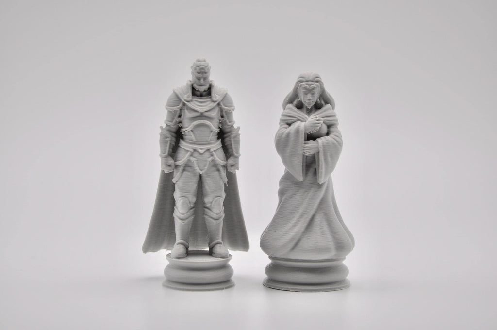 Fantasy-Schurken-Schachfigurenset – komplettes 32-teiliges, 3D-gedrucktes PLA-Schachset | Geschenk für Schachfans | Made in Germany FehnFactory