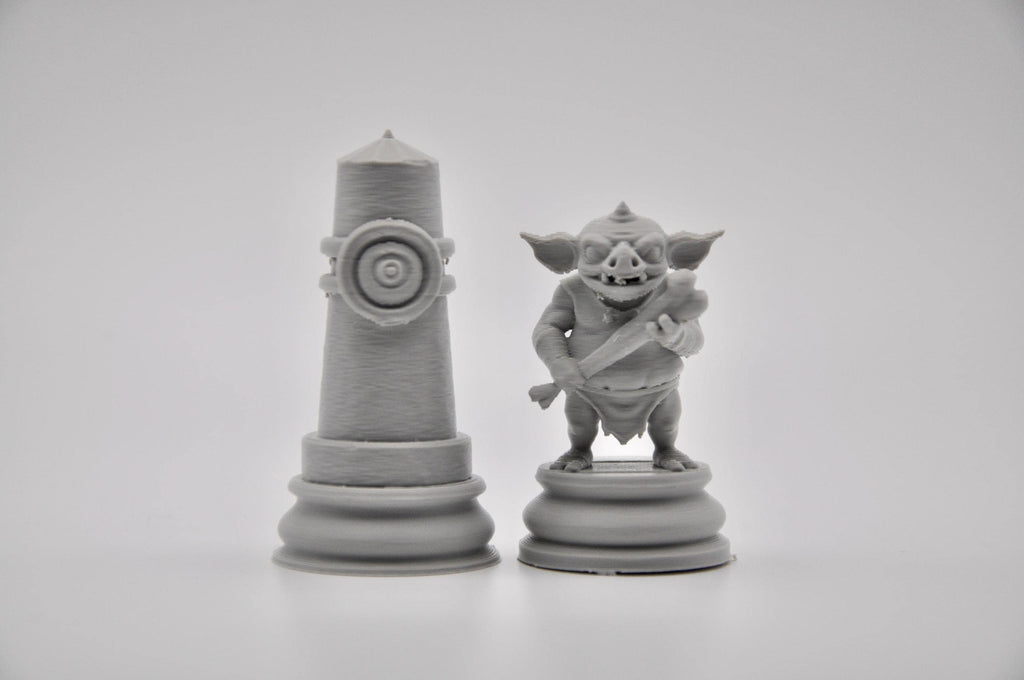 Fantasy-Schurken-Schachfigurenset – komplettes 32-teiliges, 3D-gedrucktes PLA-Schachset | Geschenk für Schachfans | Made in Germany FehnFactory